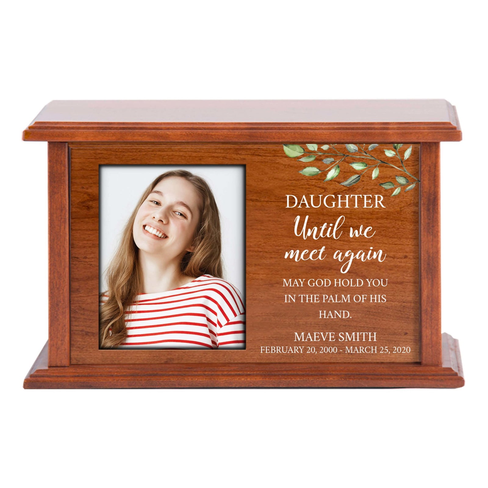 Customized Photo Cremation Urn Box for Daughter