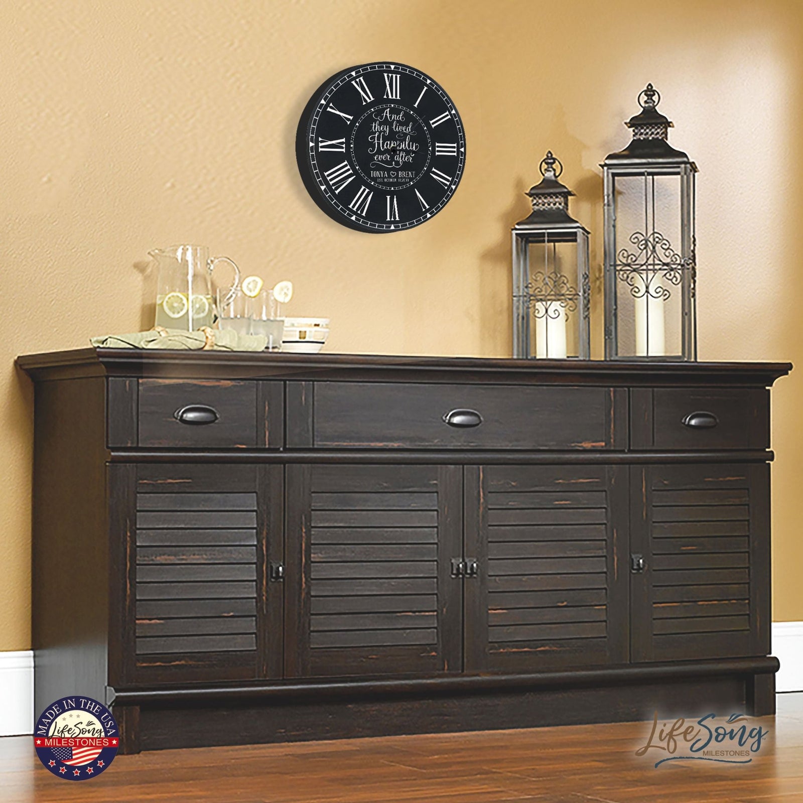 Custom Everyday Home and Family Clock 12” x .0125” And They Lived - LifeSong Milestones