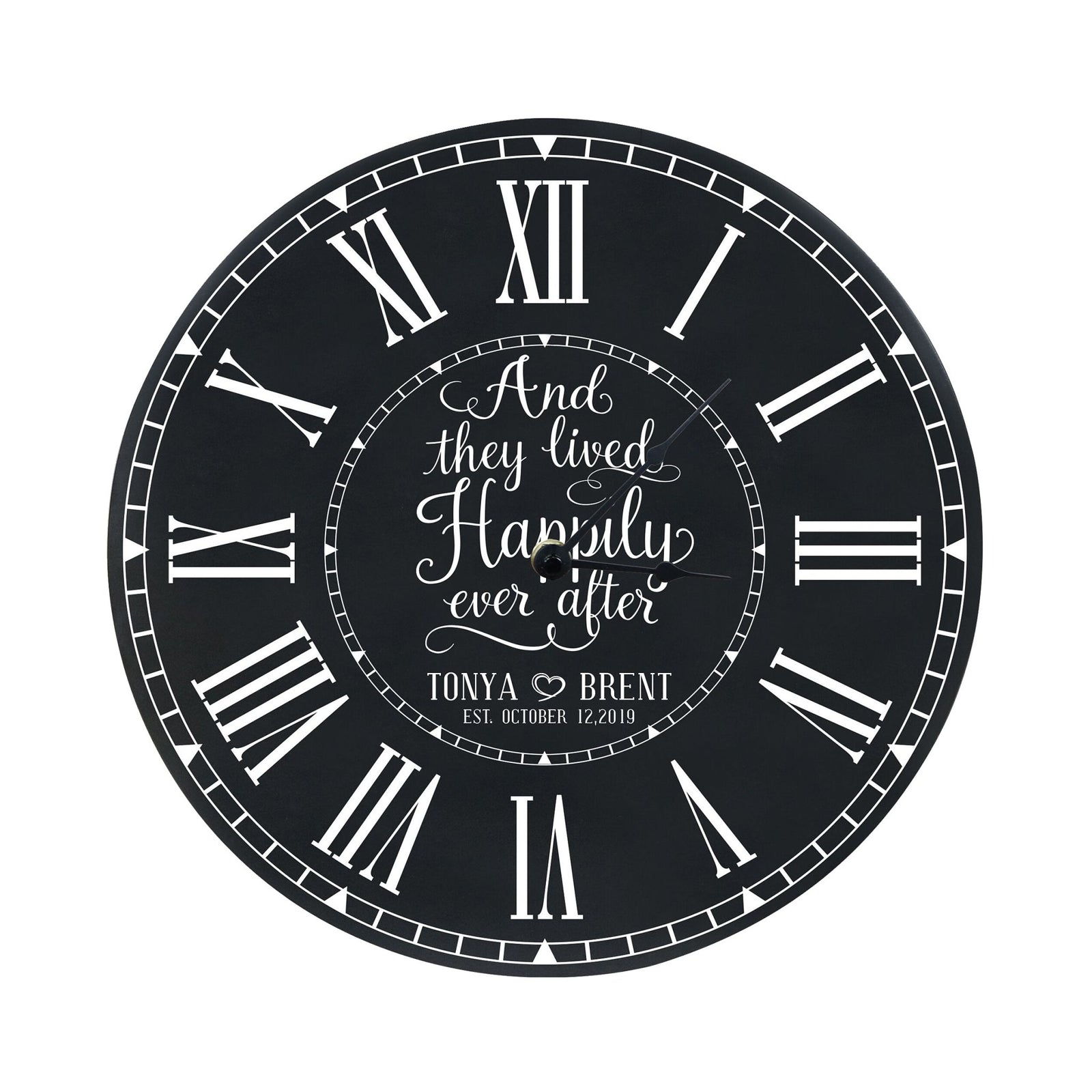 Custom Everyday Home and Family Clock 12” x .0125” And They Lived - LifeSong Milestones