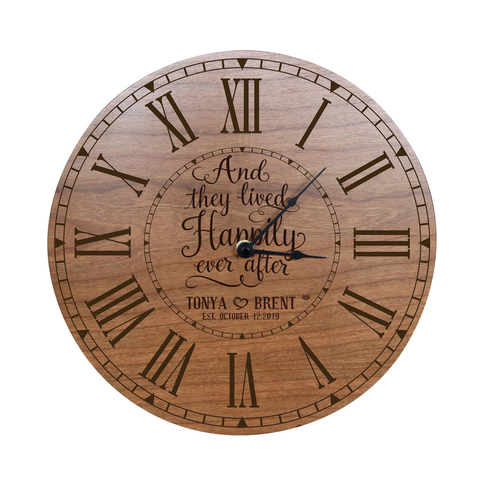 Custom Everyday Home and Family Clock 12” x .0125” And They Lived - LifeSong Milestones