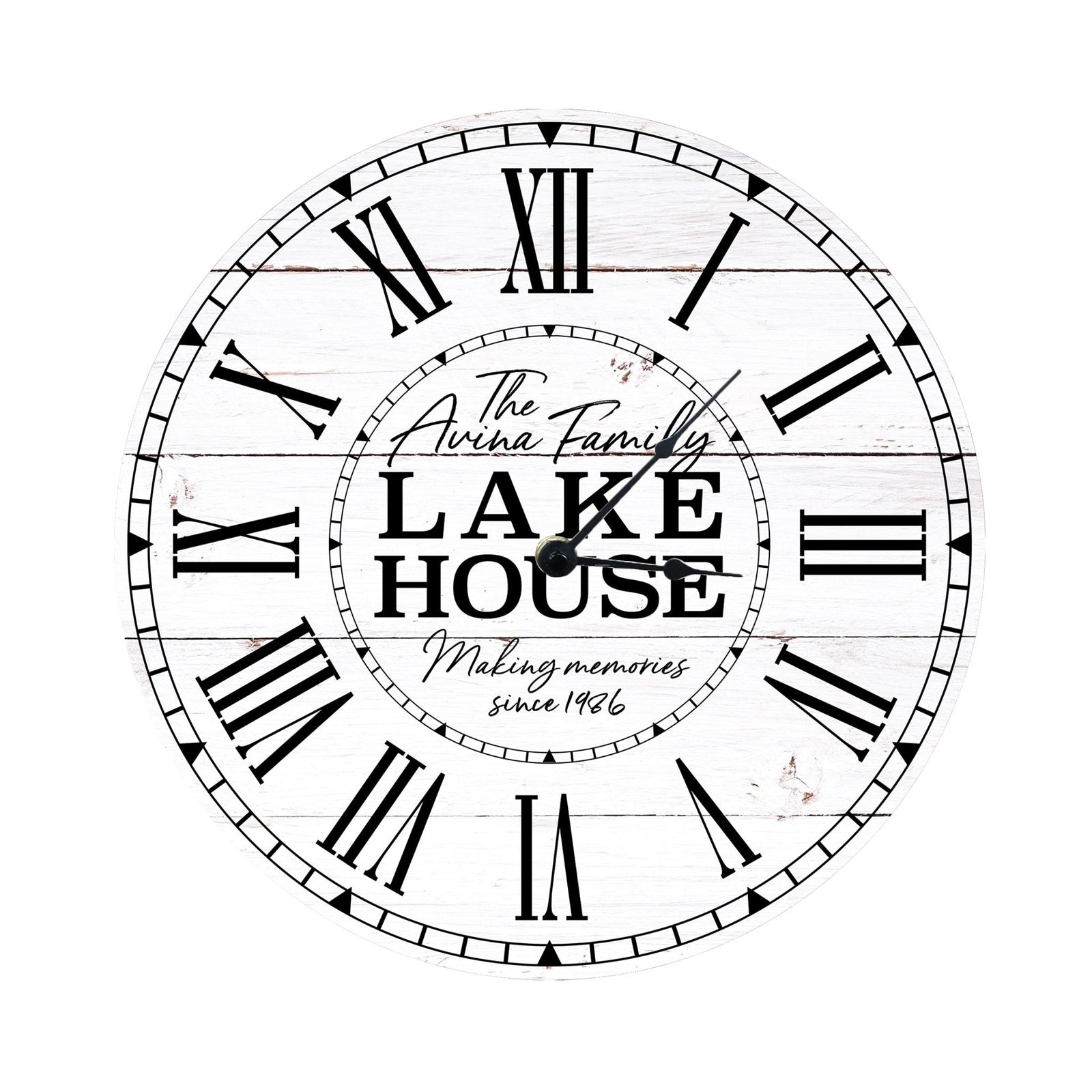 Custom Everyday Home and Family Clock 12” x .0125” Making Memories - LifeSong Milestones