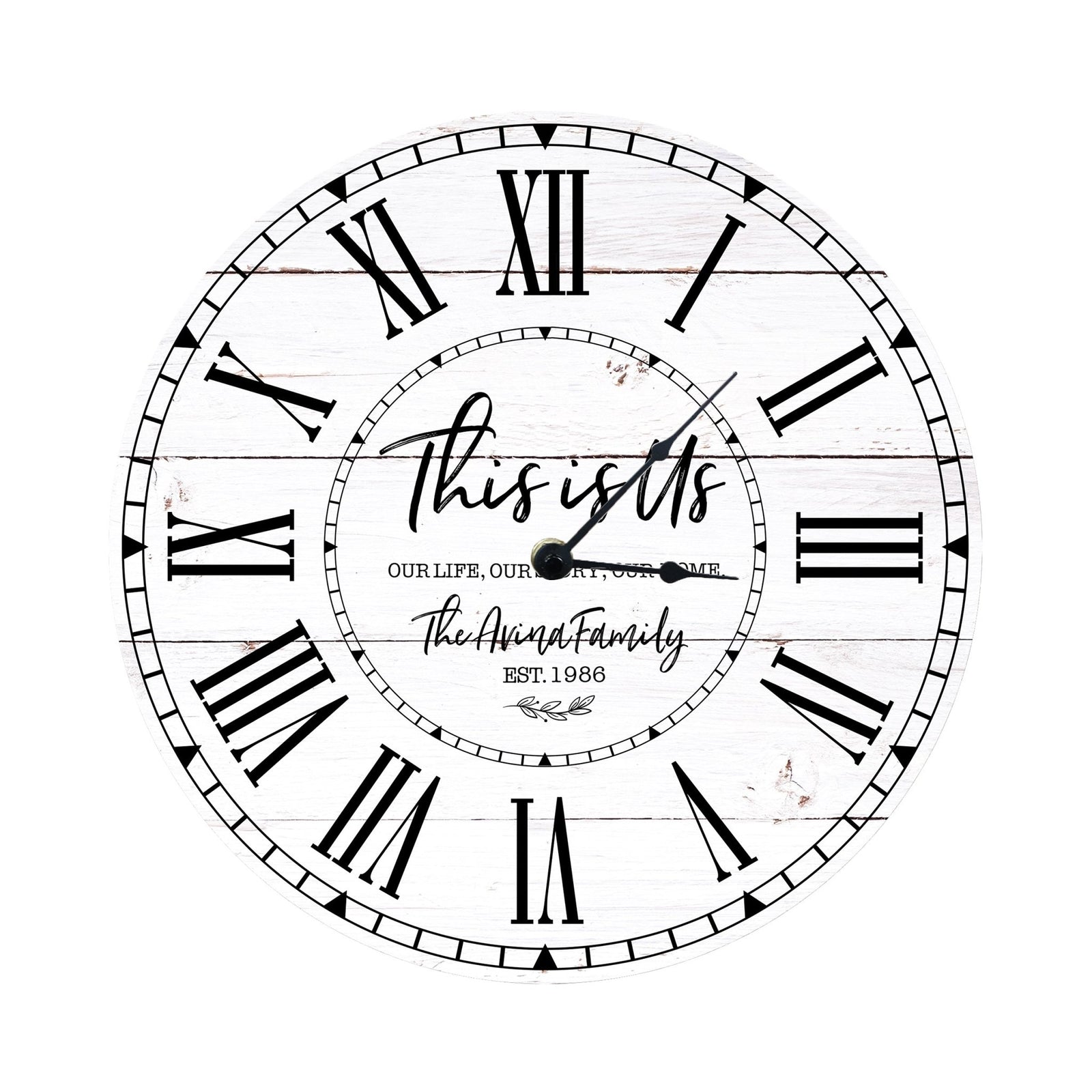 Custom Everyday Home and Family Clock 12” x .0125” This Is Us - LifeSong Milestones