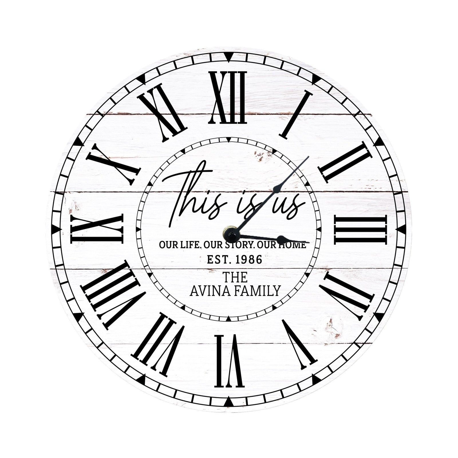 Custom Everyday Home and Family Clock 12” x .0125” This Is Us - LifeSong Milestones