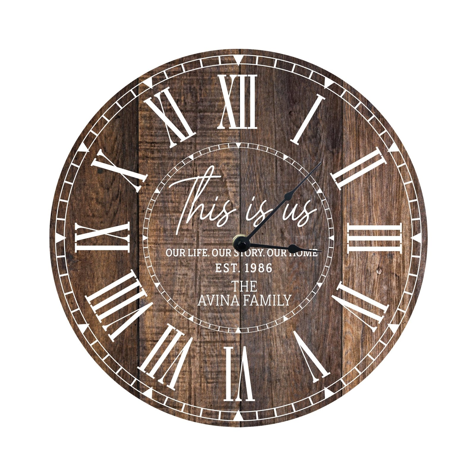 Custom Everyday Home and Family Clock 12” x .0125” This Is Us - LifeSong Milestones