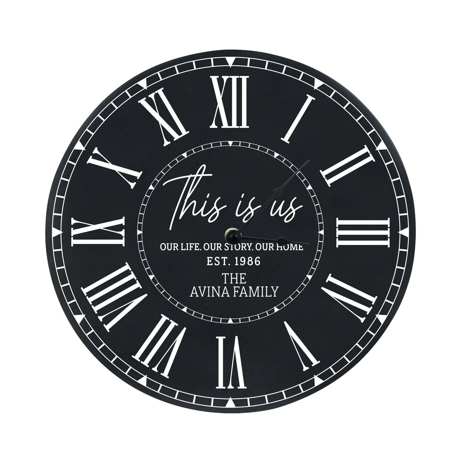 Custom Everyday Home and Family Clock 12” x 0.75” This Is Us - LifeSong Milestones