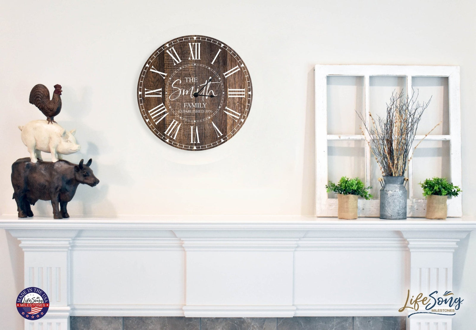Custom Everyday Home and Family Wall Clock 12” x .0125” - The Family - LifeSong Milestones