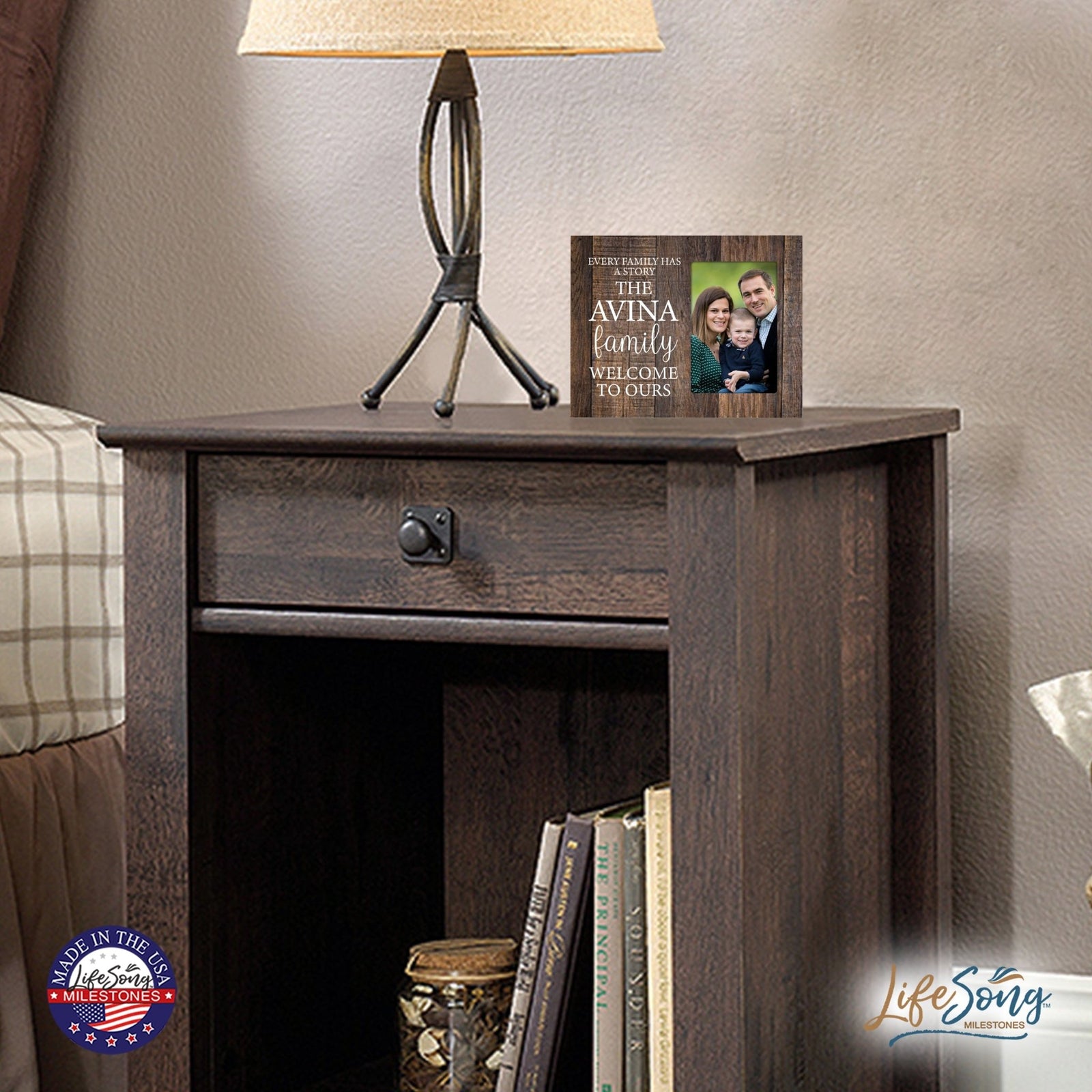 Custom Everyday Inspirational Wooden 8x10 Picture Frame holds 4x6 Photo Every Family Has - LifeSong Milestones