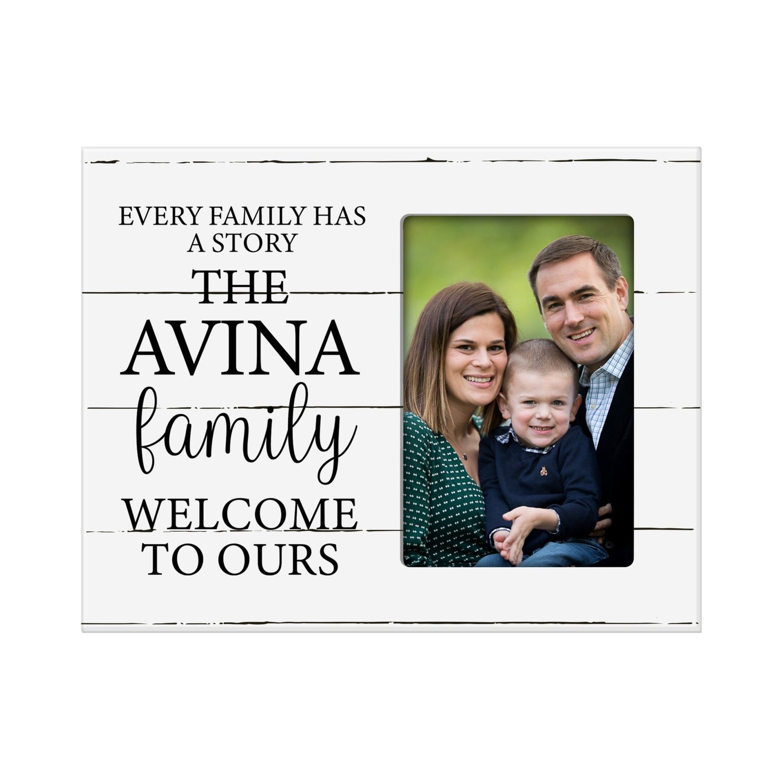 Custom Everyday Inspirational Wooden 8x10 Picture Frame holds 4x6 Photo Every Family Has - LifeSong Milestones