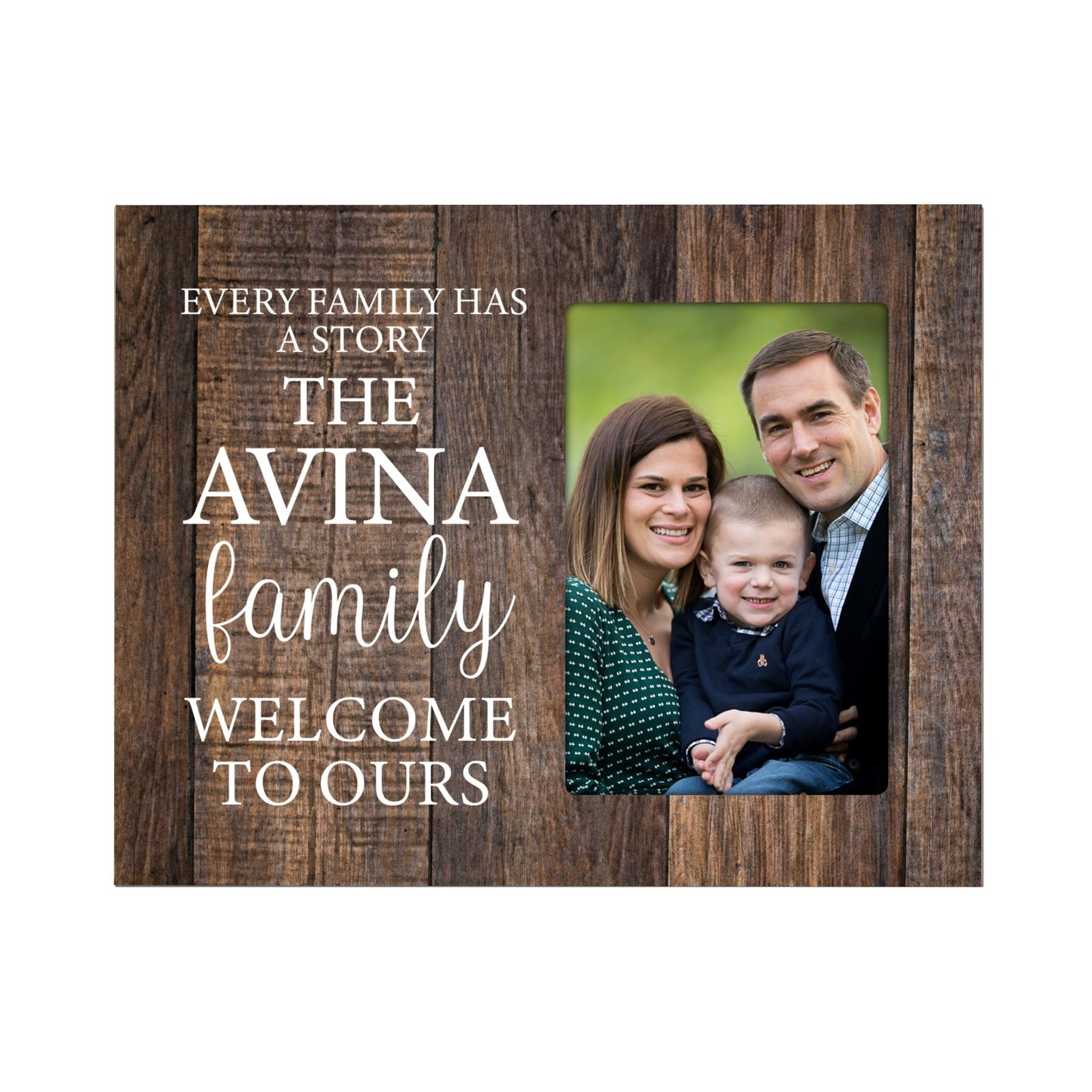 Custom Everyday Inspirational Wooden 8x10 Picture Frame holds 4x6 Photo Every Family Has - LifeSong Milestones