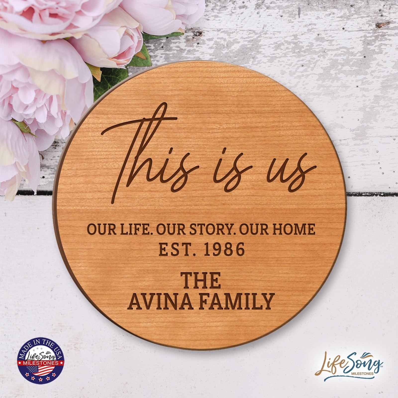 Custom Everyday Lazy Susan 12x12 This Is Us - LifeSong Milestones