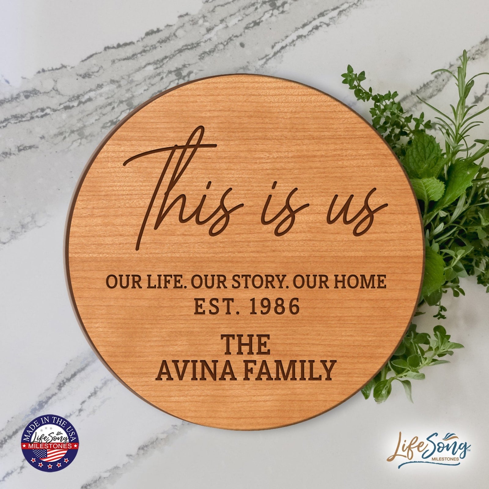 Custom Everyday Lazy Susan 12x12 This Is Us - LifeSong Milestones