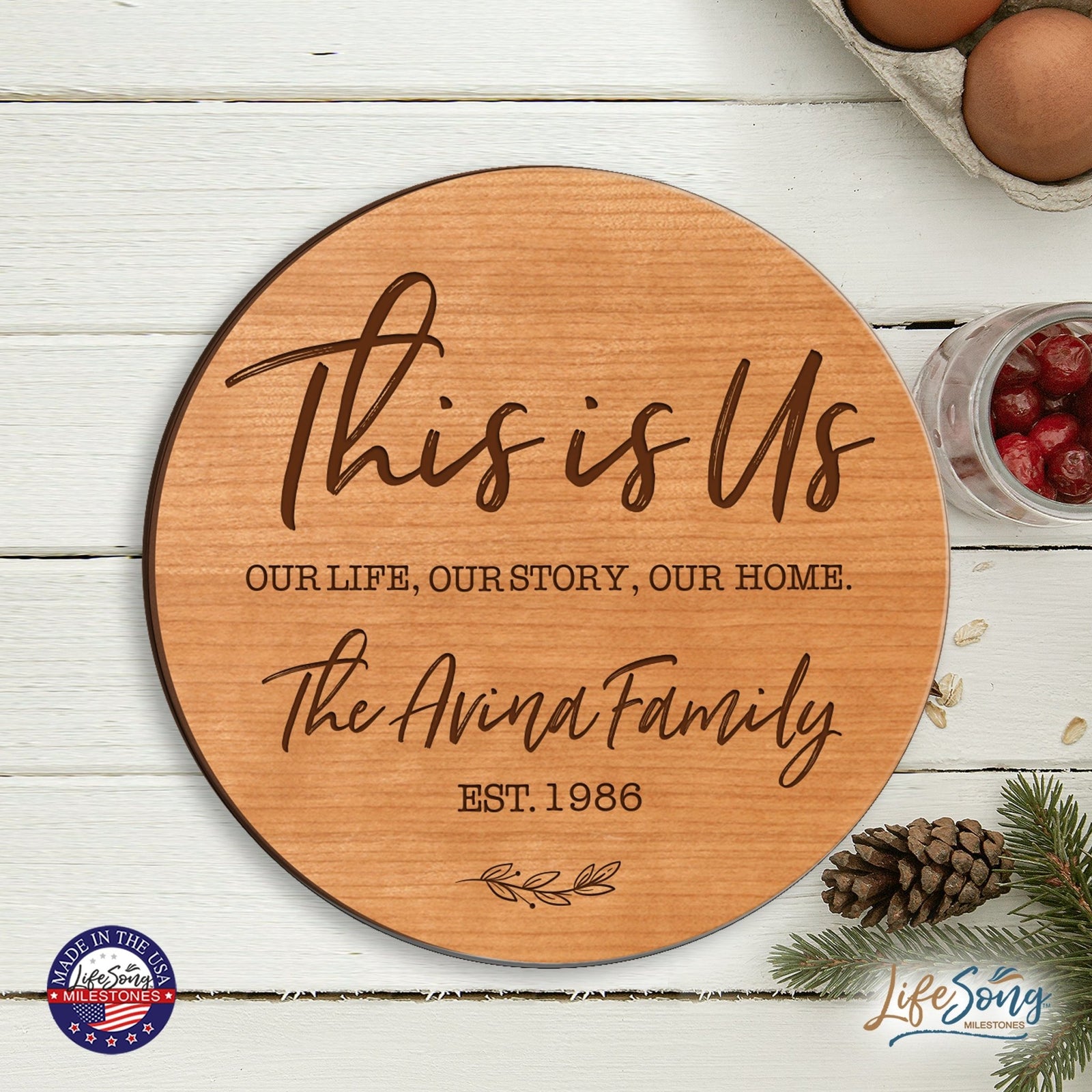 Custom Everyday Lazy Susan 12x12 This Is Us - LifeSong Milestones