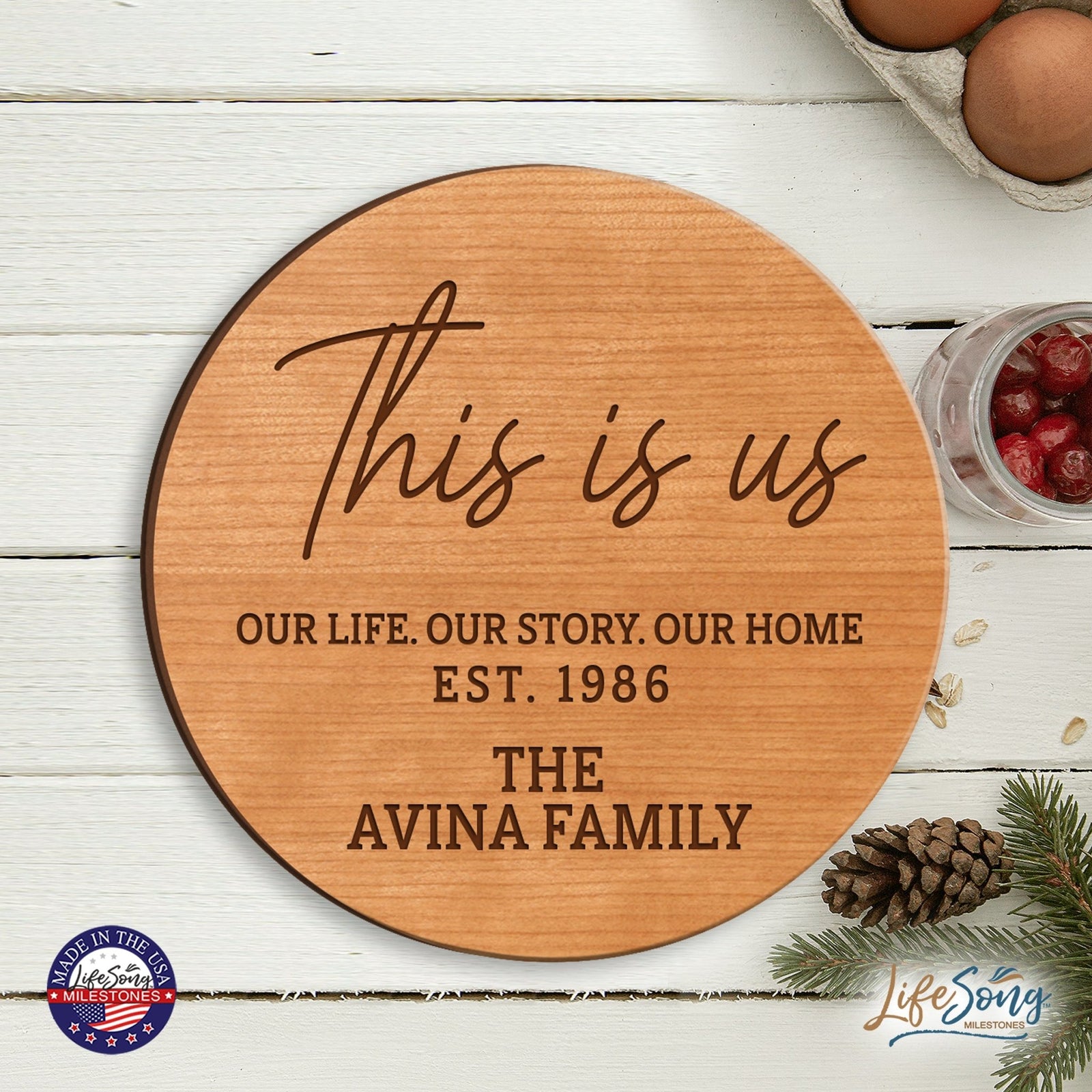 Custom Everyday Lazy Susan 12x12 This Is Us - LifeSong Milestones