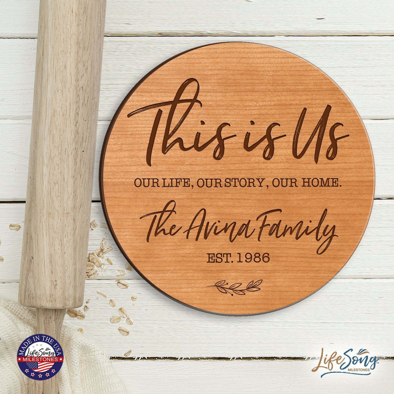 Custom Everyday Lazy Susan 12x12 This Is Us - LifeSong Milestones