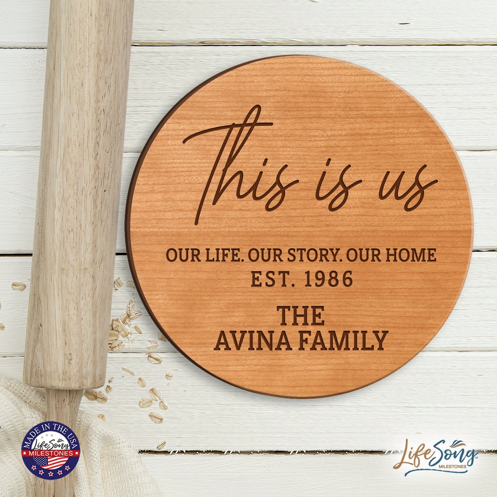 Custom Everyday Lazy Susan 12x12 This Is Us - LifeSong Milestones