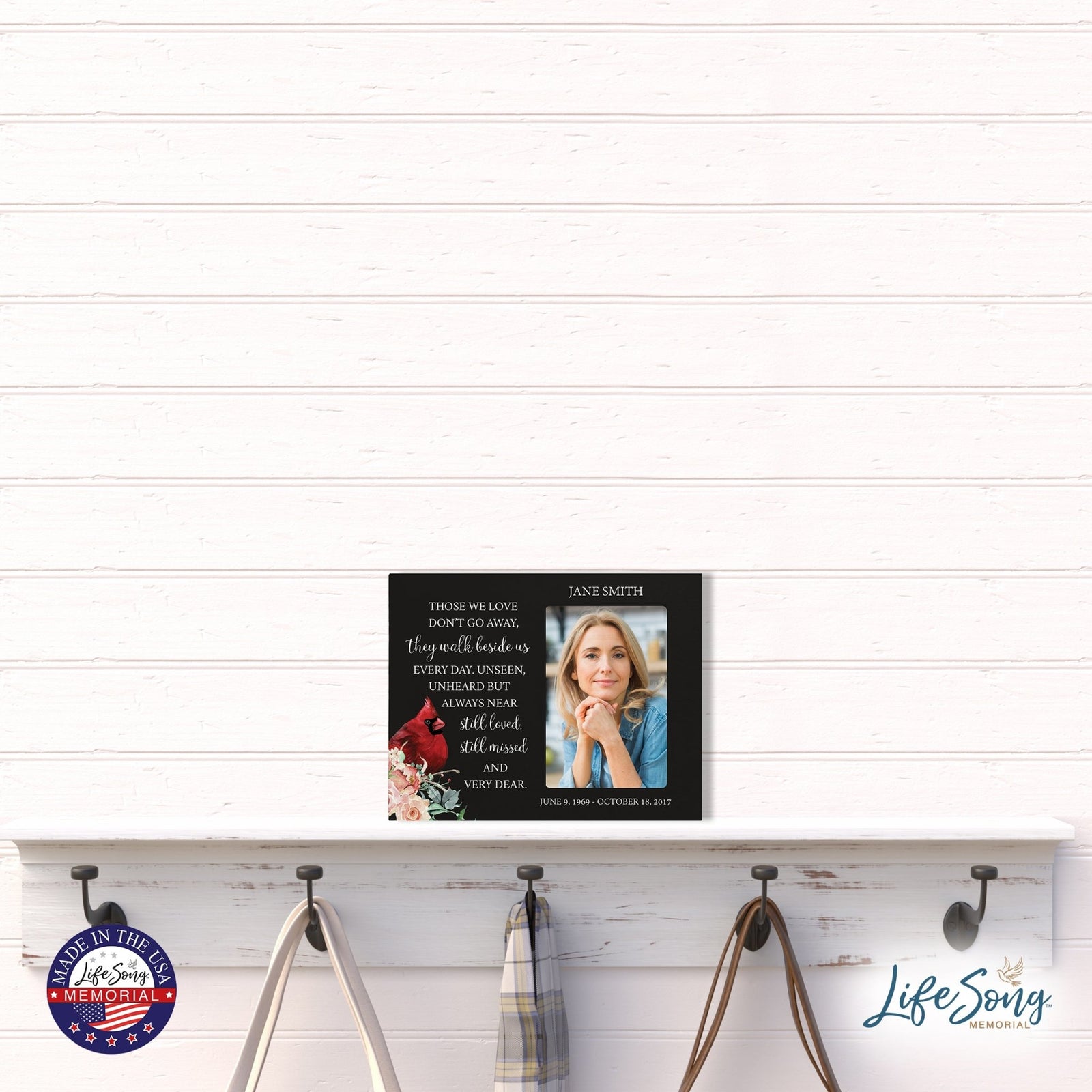 Custom Everyday Wooden Memorial 8x10 Picture Frame holds 4x6 photo Those We Love - LifeSong Milestones