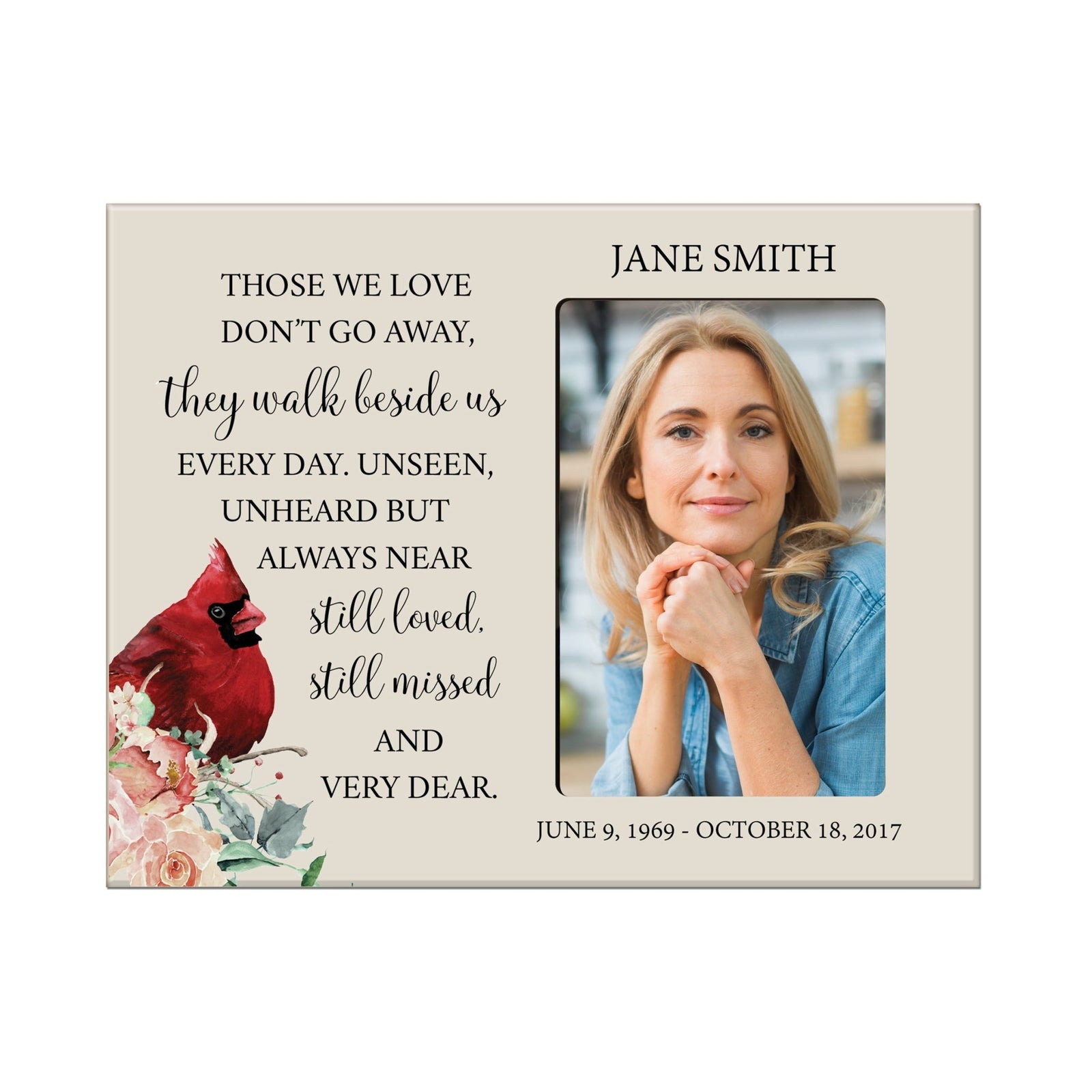 Custom Everyday Wooden Memorial 8x10 Picture Frame holds 4x6 photo Those We Love - LifeSong Milestones