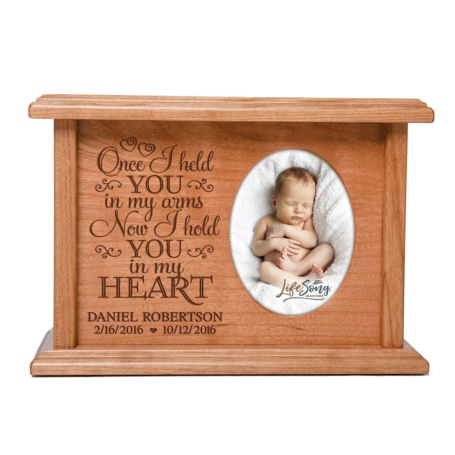 Custom Memorial Photo Cremation Urn Box for Human Ashes
