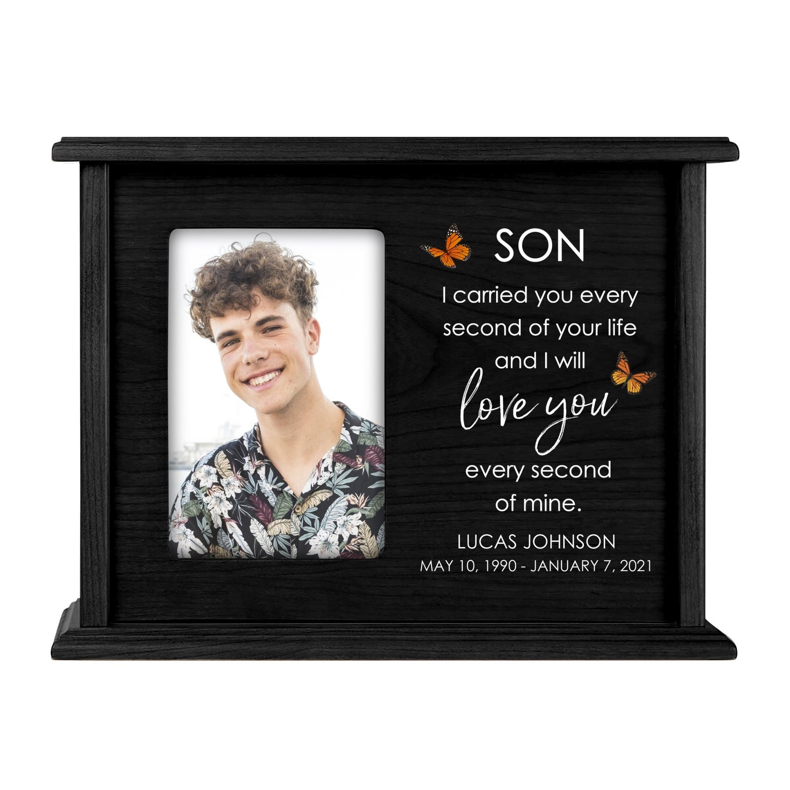 Personalized Wooden urns for Son
