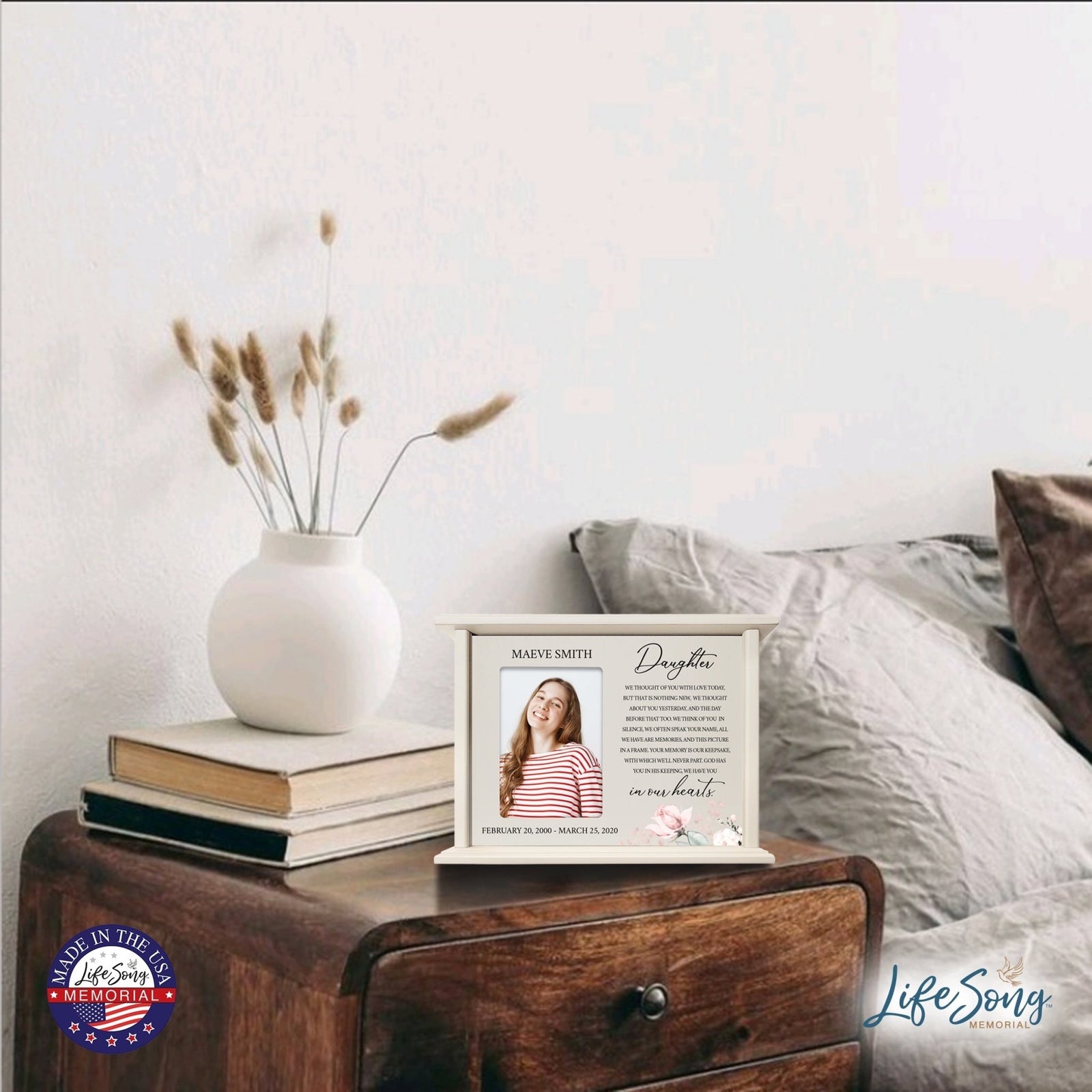 Engraved Funeral Cremation Urn for Human Ashes