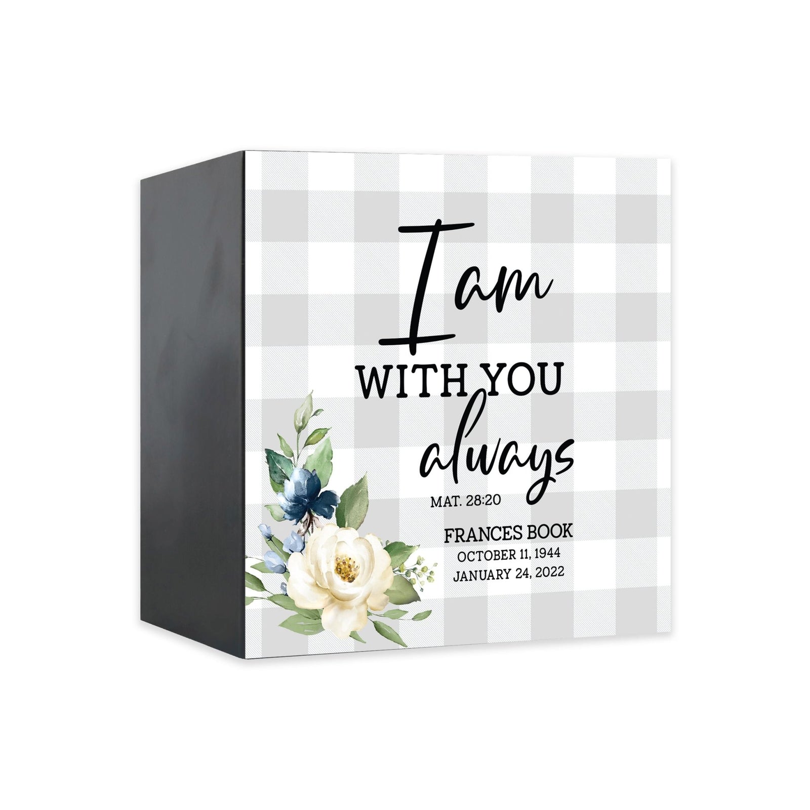 Memorial Customizable Tabletop Shadow Box Urn For Human Ashes