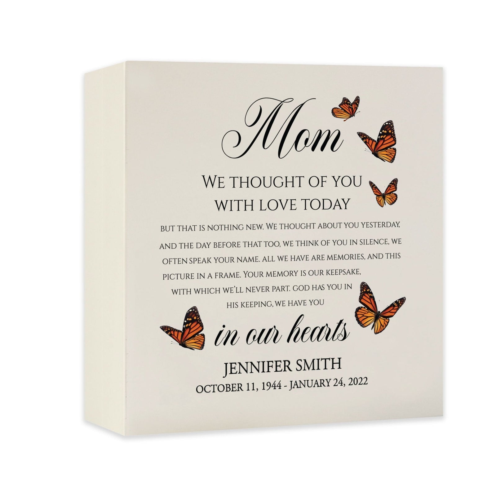 Custom Modern Shadow Box Urn Memorial Bereavement Gift Ideas