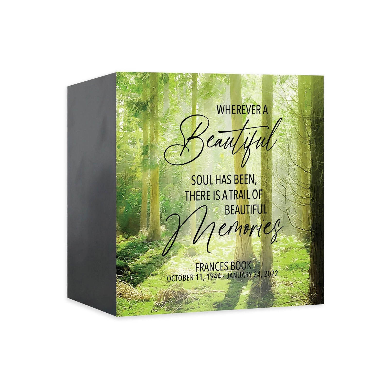 Personalized Memorial Shadow Box Keepsake Urn Box for Adult