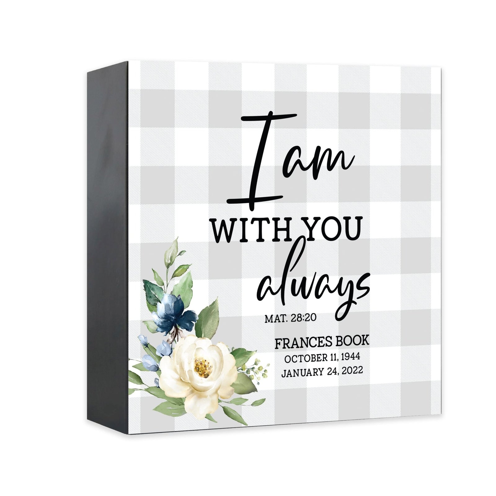 Custom Memorial Shadow Box Urn Box for Human Ashes