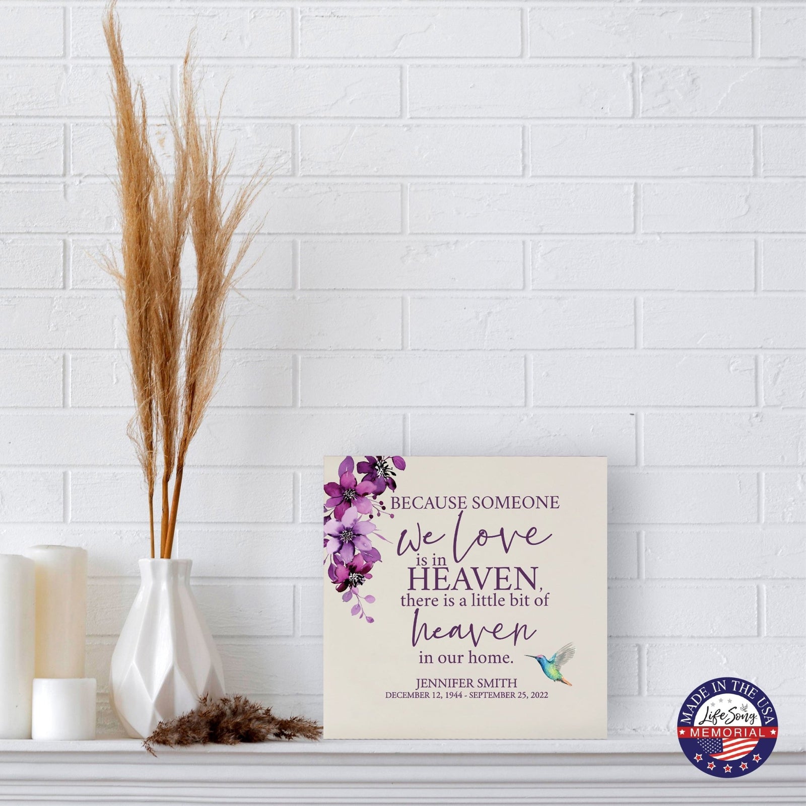 Personalized Modern Shadow Box Urn For Funeral Sympathy Gift