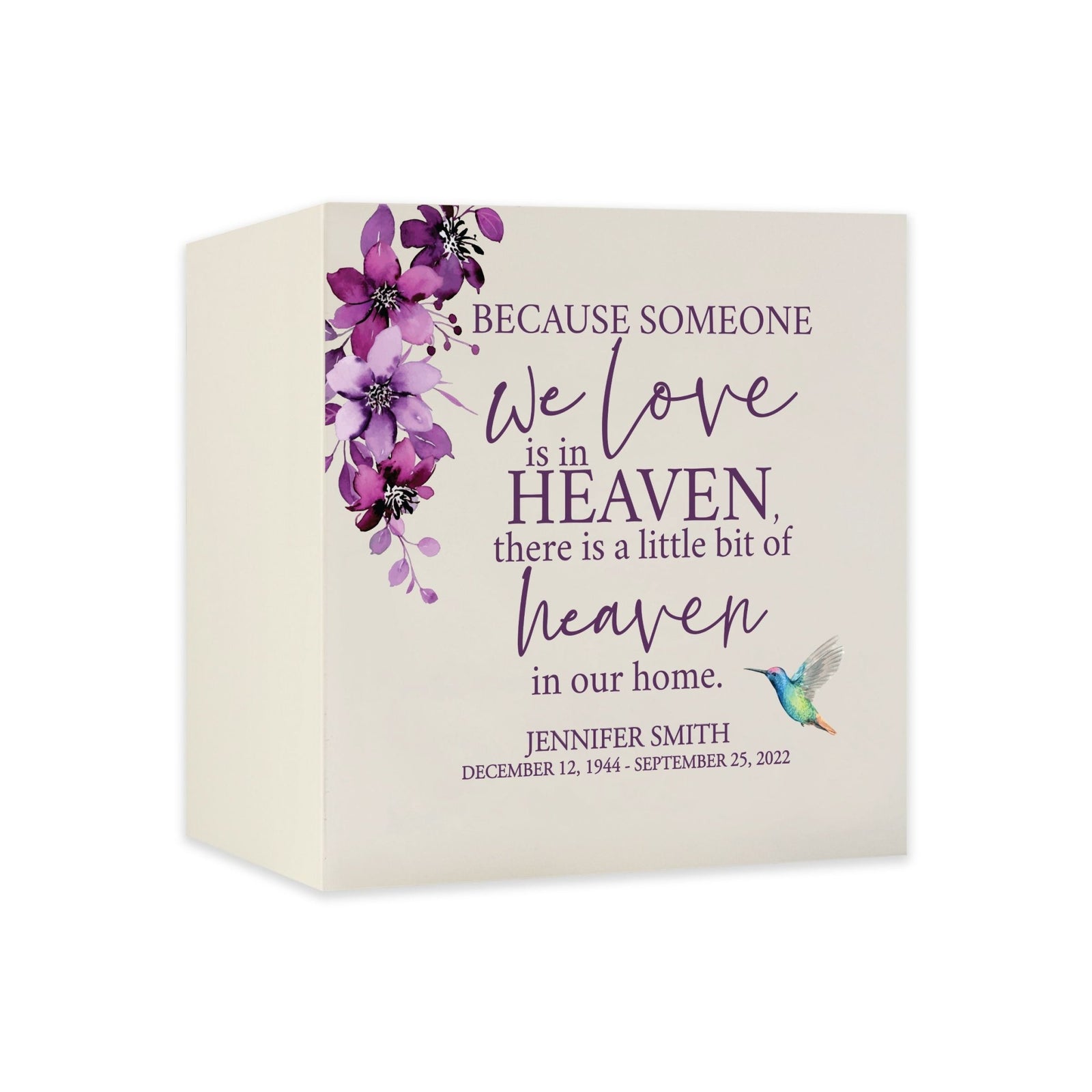 Personalized Modern Shadow Box Urn For Funeral Sympathy Gift