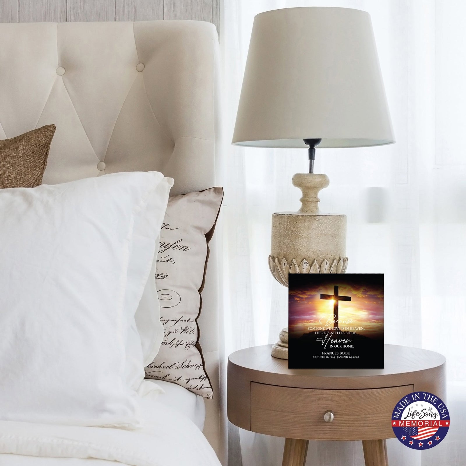 Personalized Funeral Shadow Box Cremation Urn For Human Ashes