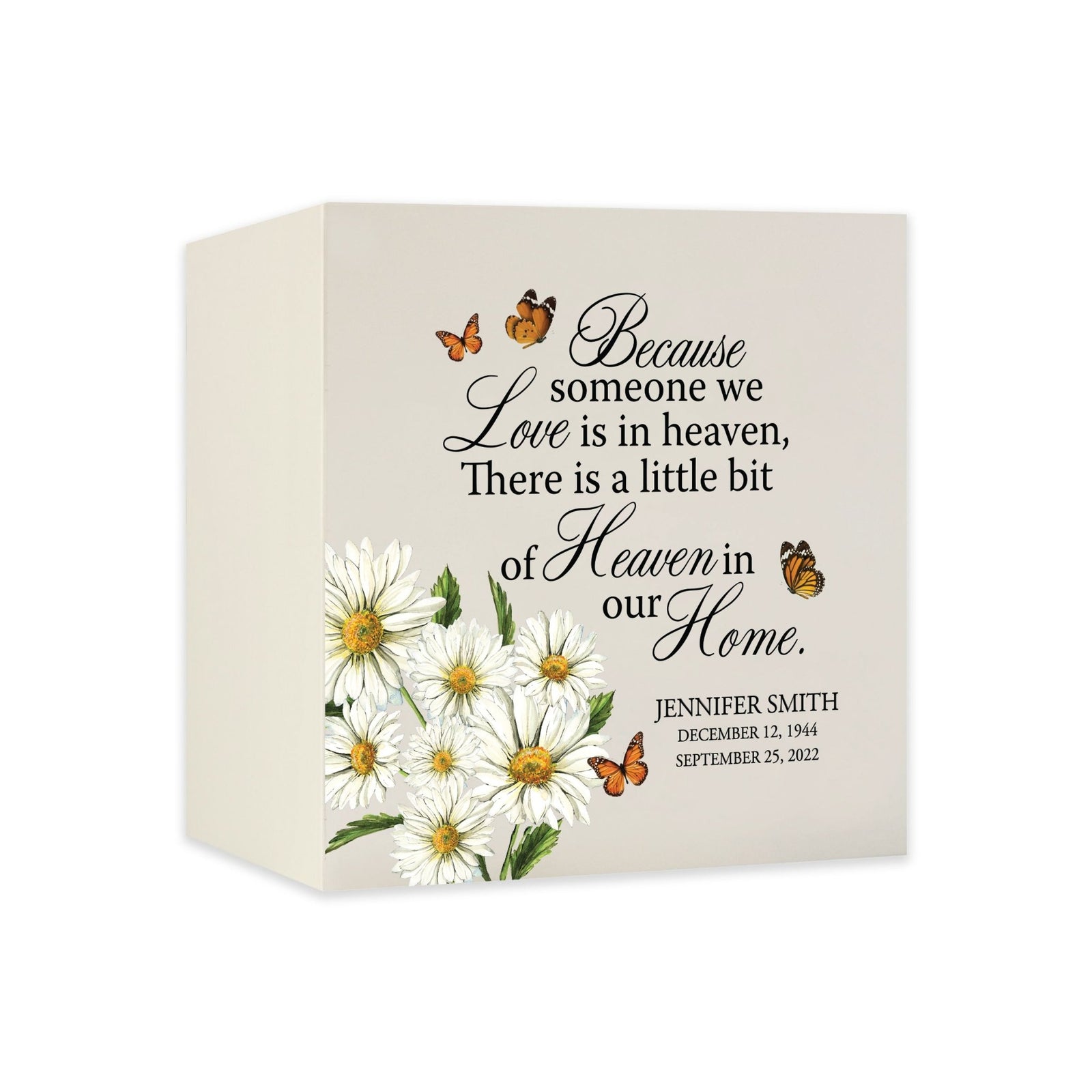 Custom Funeral Shadow Box Shelf Urn For Adult Human Ashes