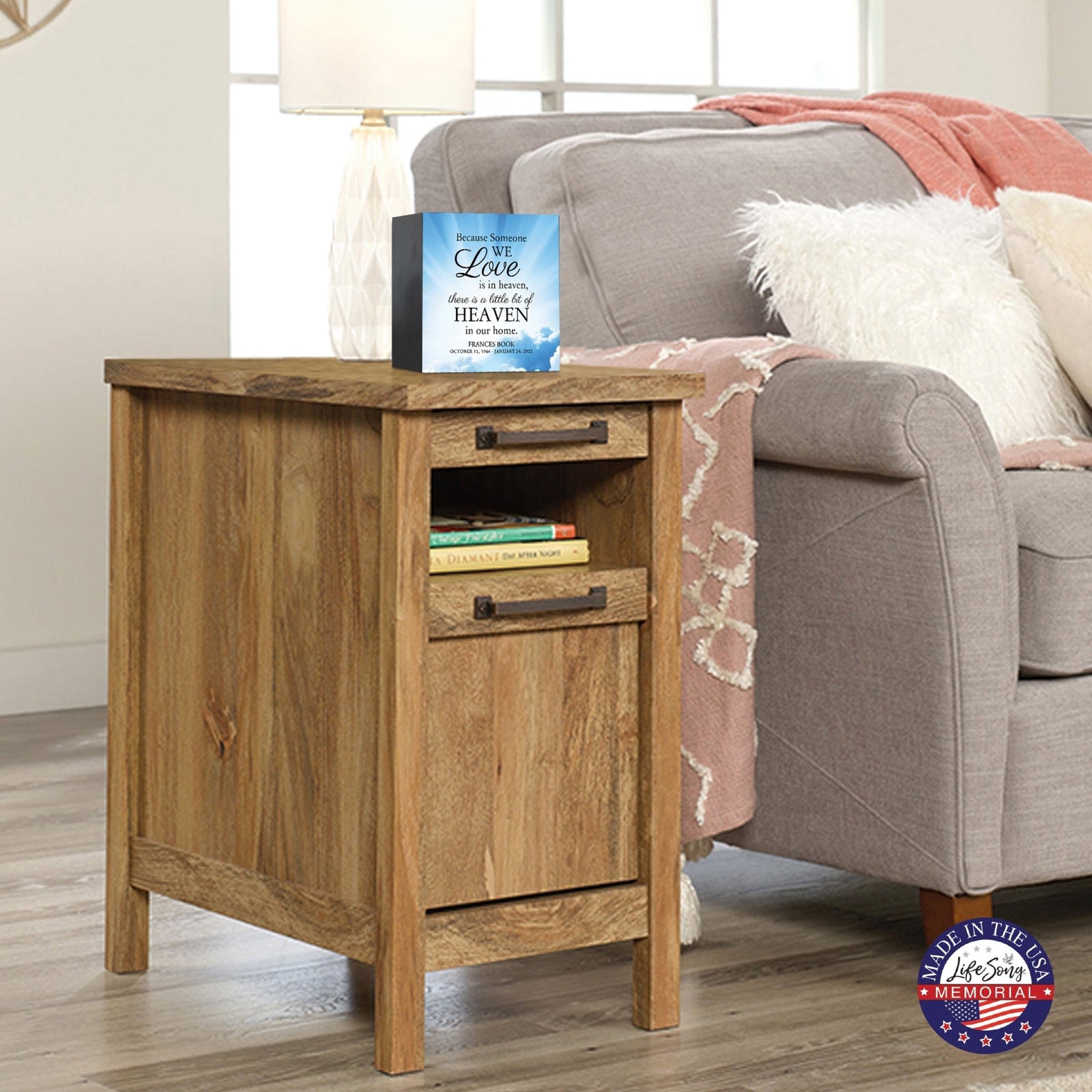 Custom Modern Shadow Box Urn Memorial Bereavement Gift Ideas