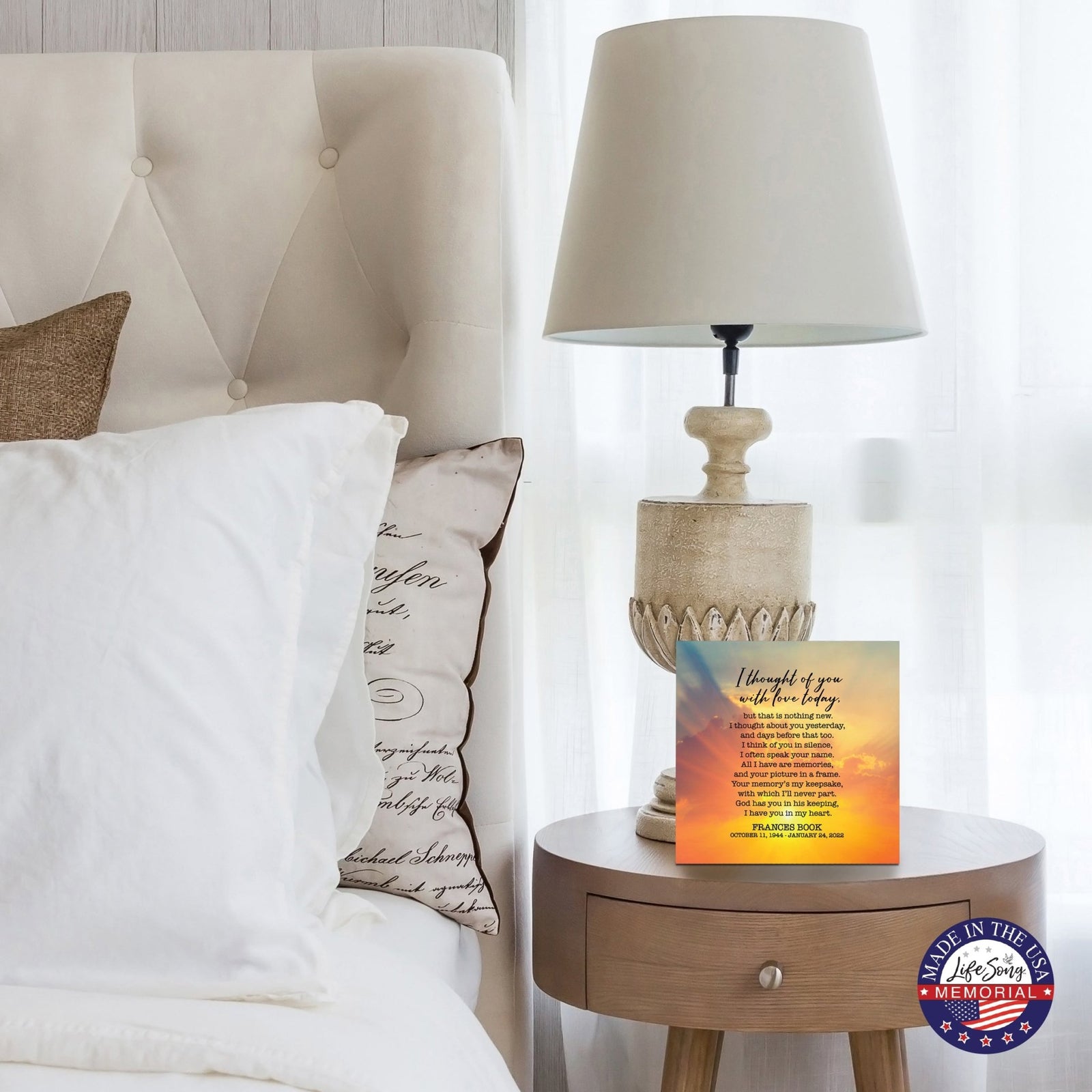 Custom Memorial Shadow Box Urn Box for Human Ashes