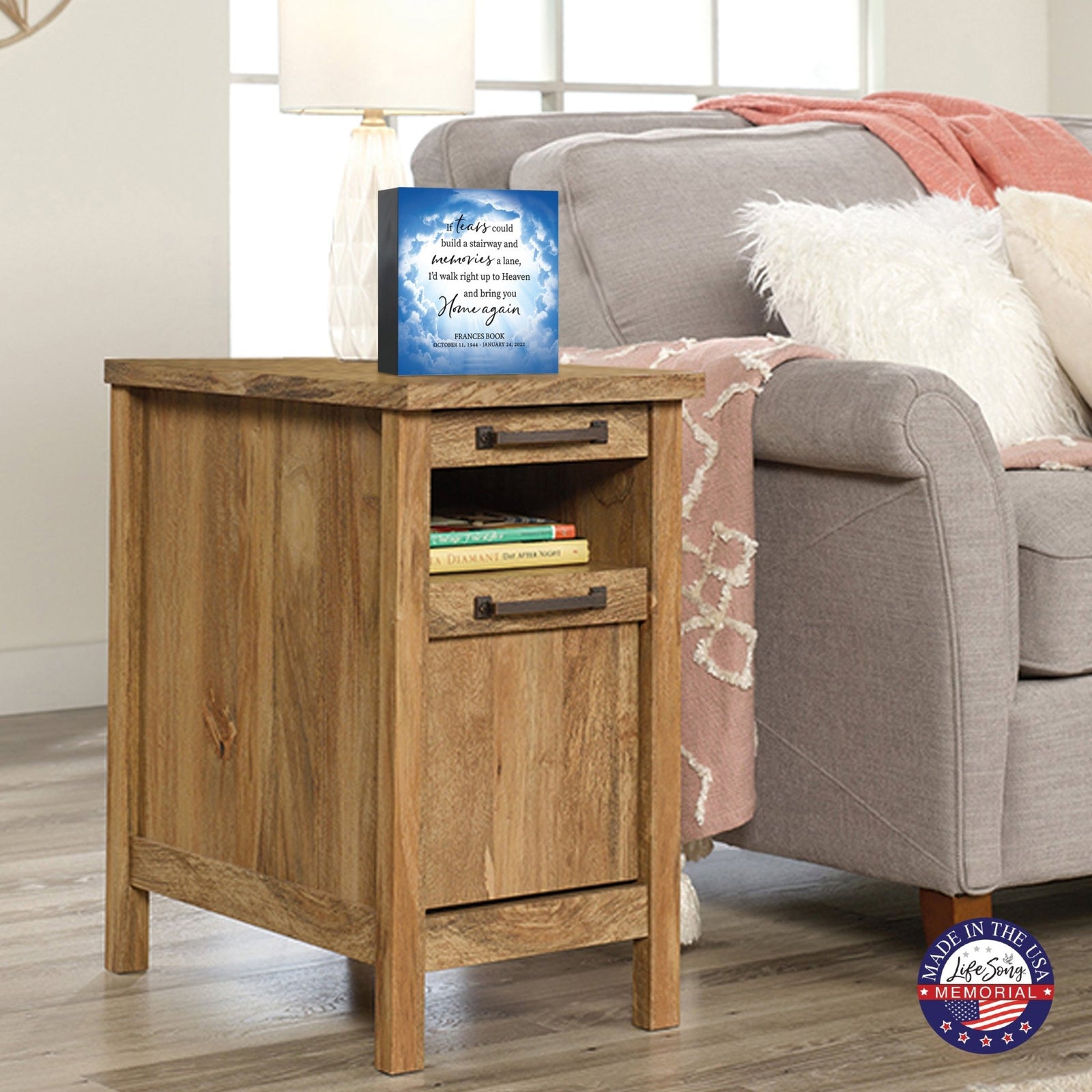 Custom Modern Shadow Box Urn Memorial Bereavement Gift Ideas