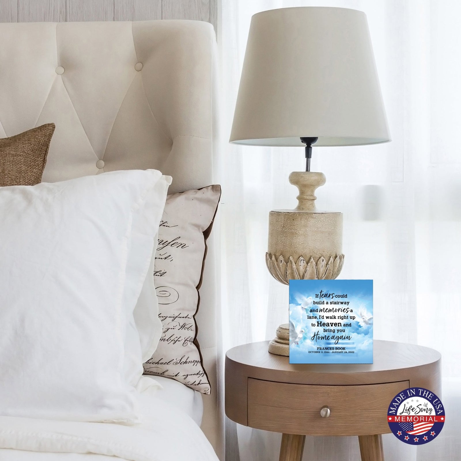 Custom Memorial Shadow Box Urn Box for Human Ashes