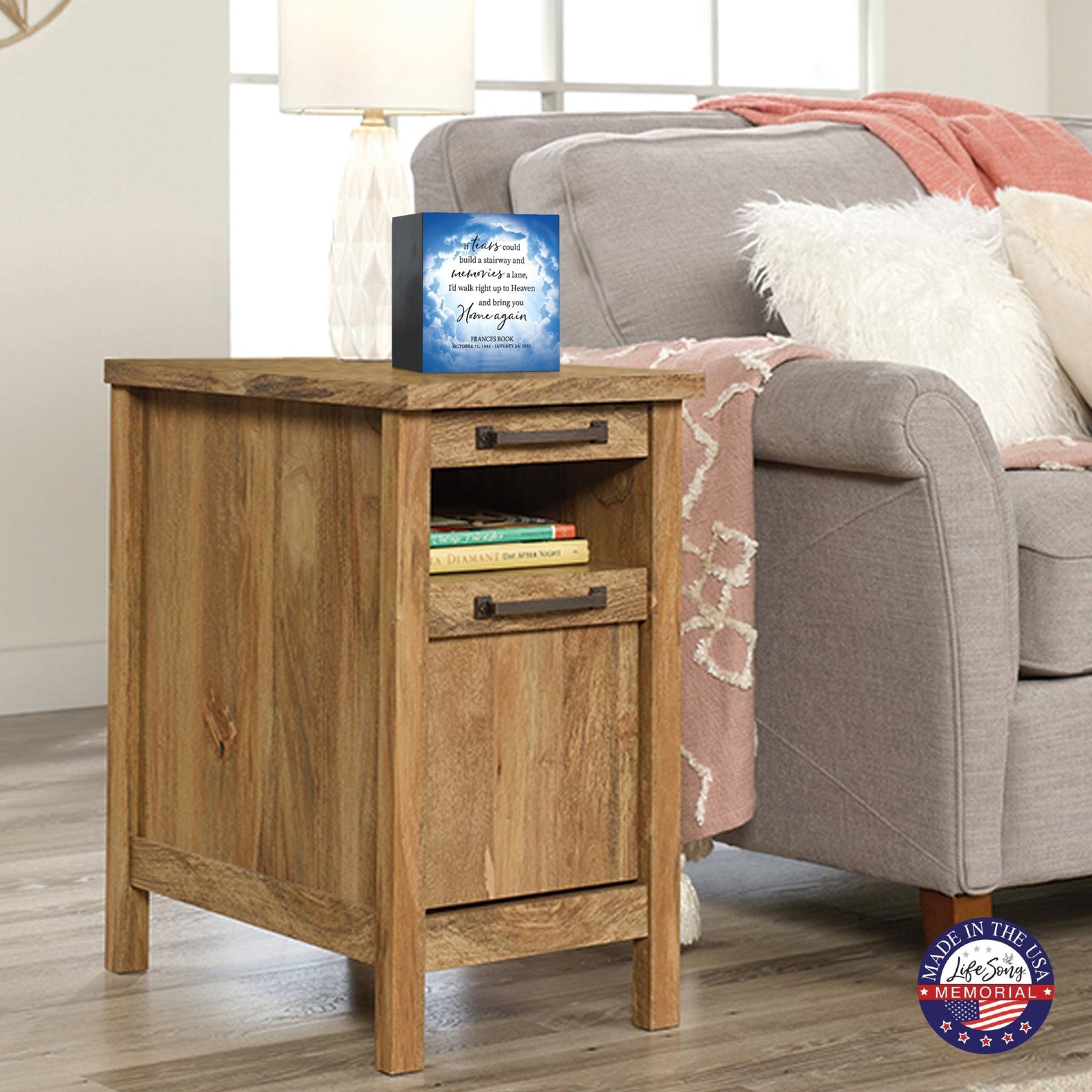 Custom Modern Shadow Box Urn Memorial Bereavement Gift Ideas