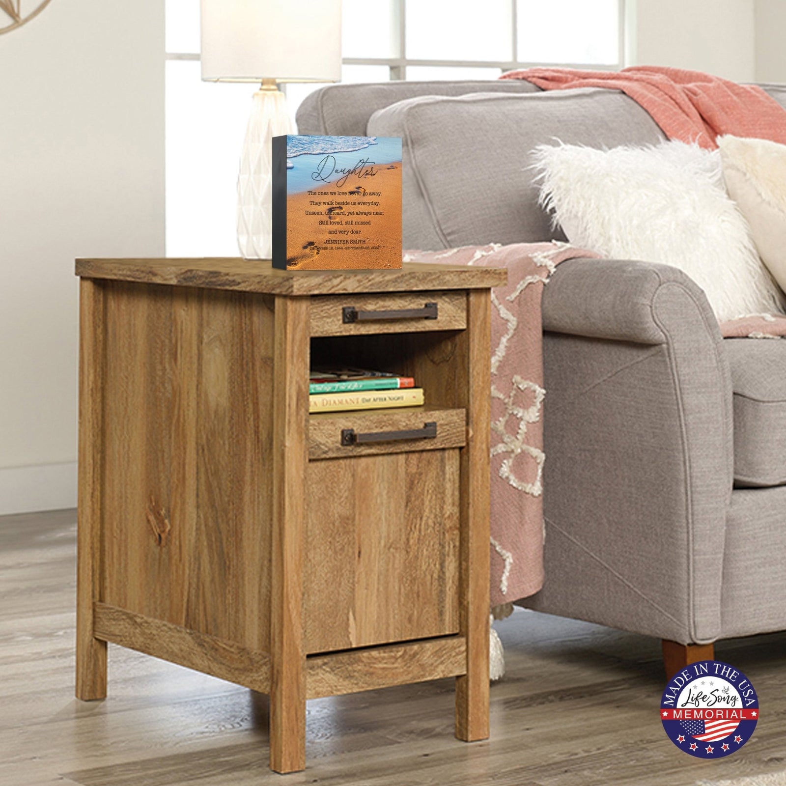 Custom Modern Shadow Box Urn Memorial Bereavement Gift Ideas