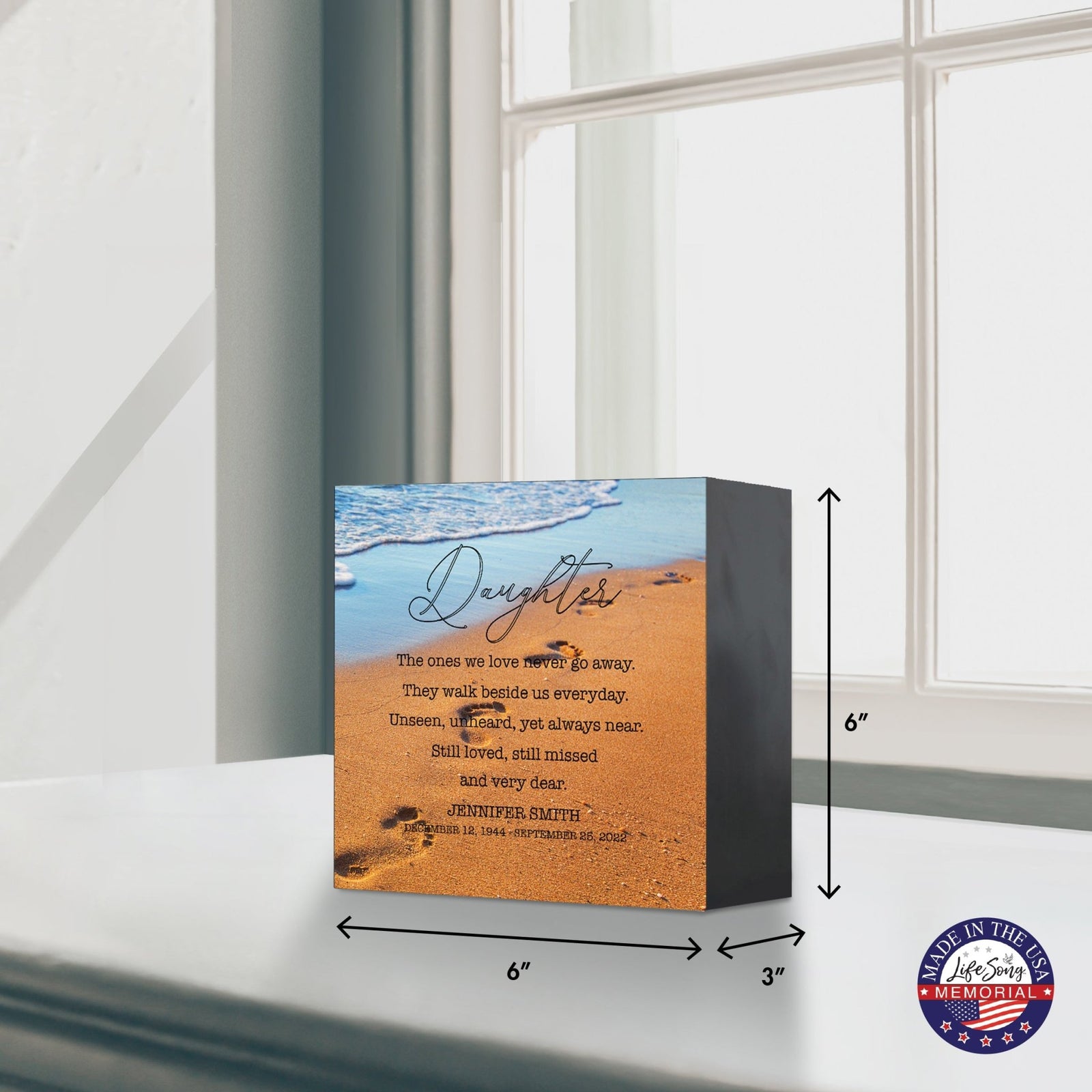 Personalized Modern Shadow Box Urn For Funeral Sympathy Gift