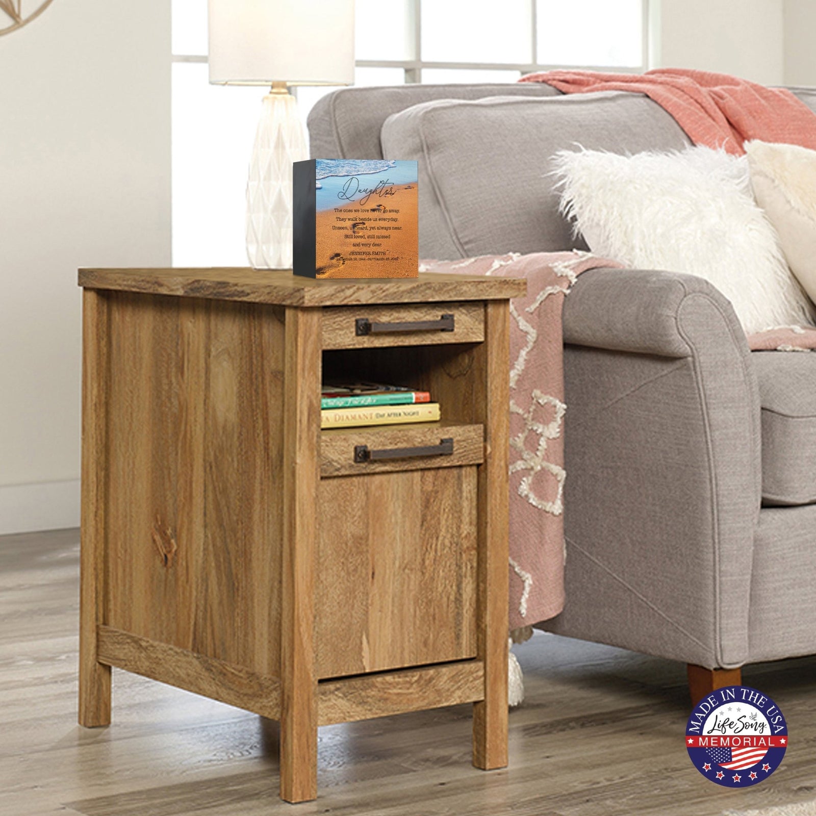 Custom Modern Shadow Box Urn Memorial Bereavement Gift Ideas