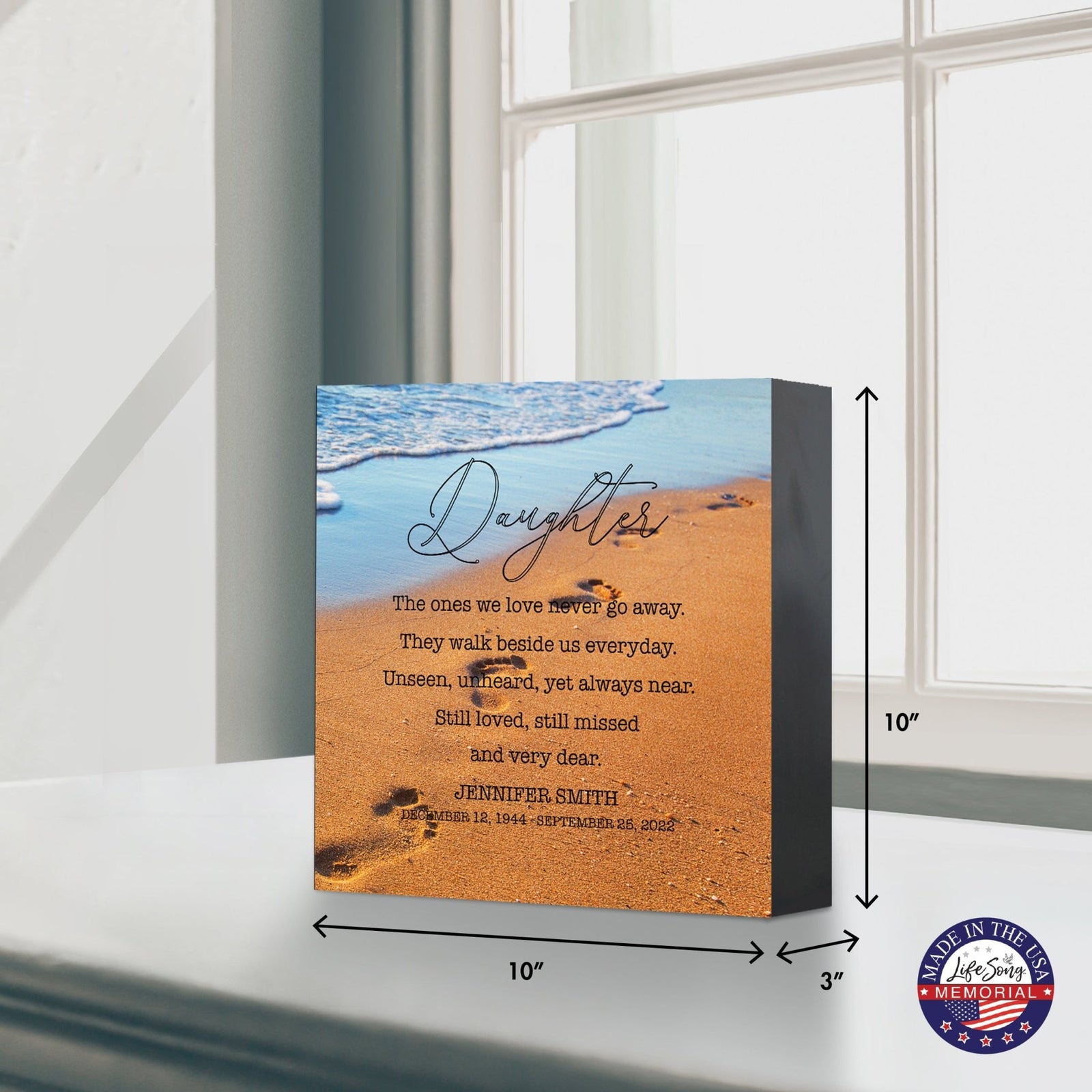 Personalized Modern Shadow Box Urn For Funeral Sympathy Gift