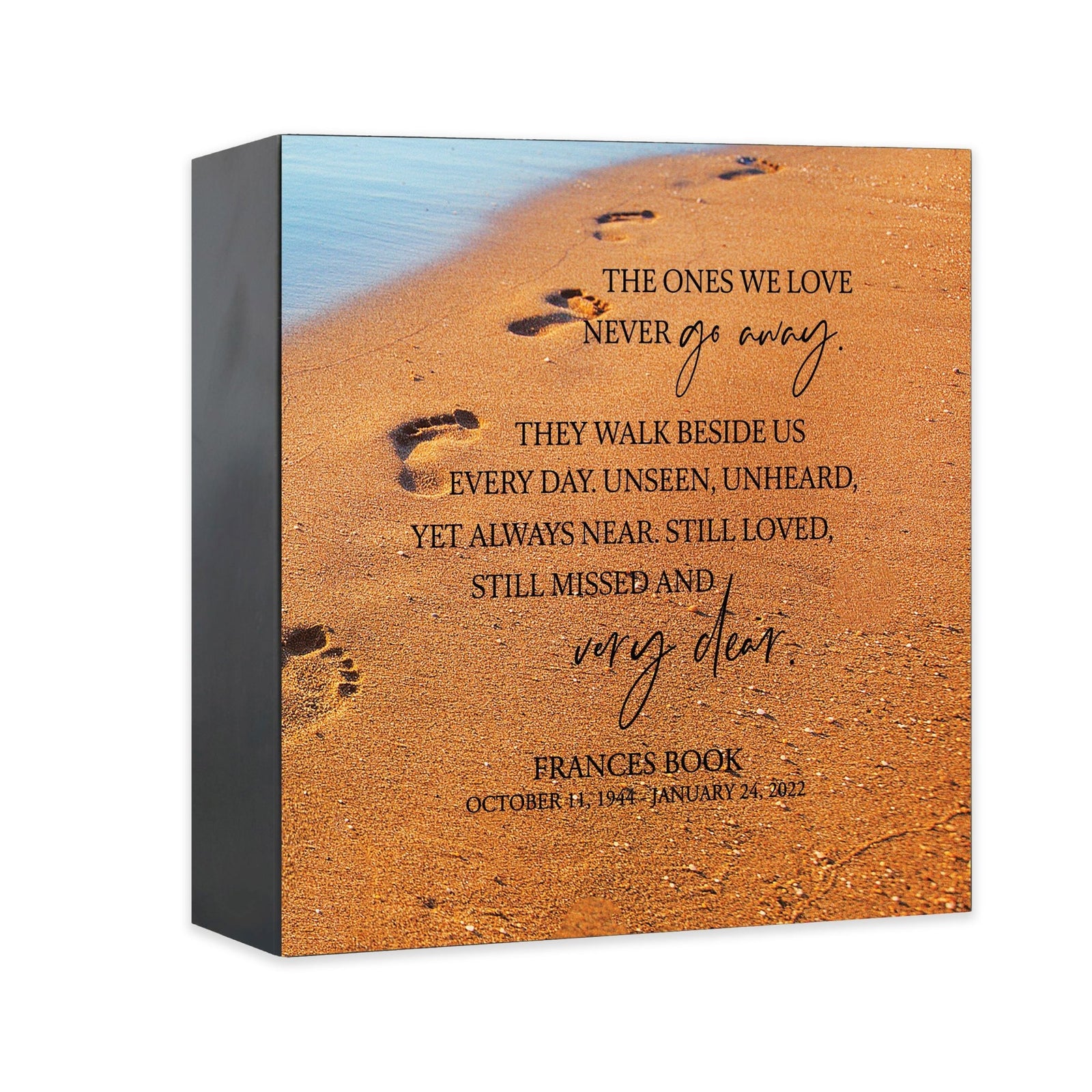 Personalized Memorial Shadow Box Keepsake Urn Box for Adult