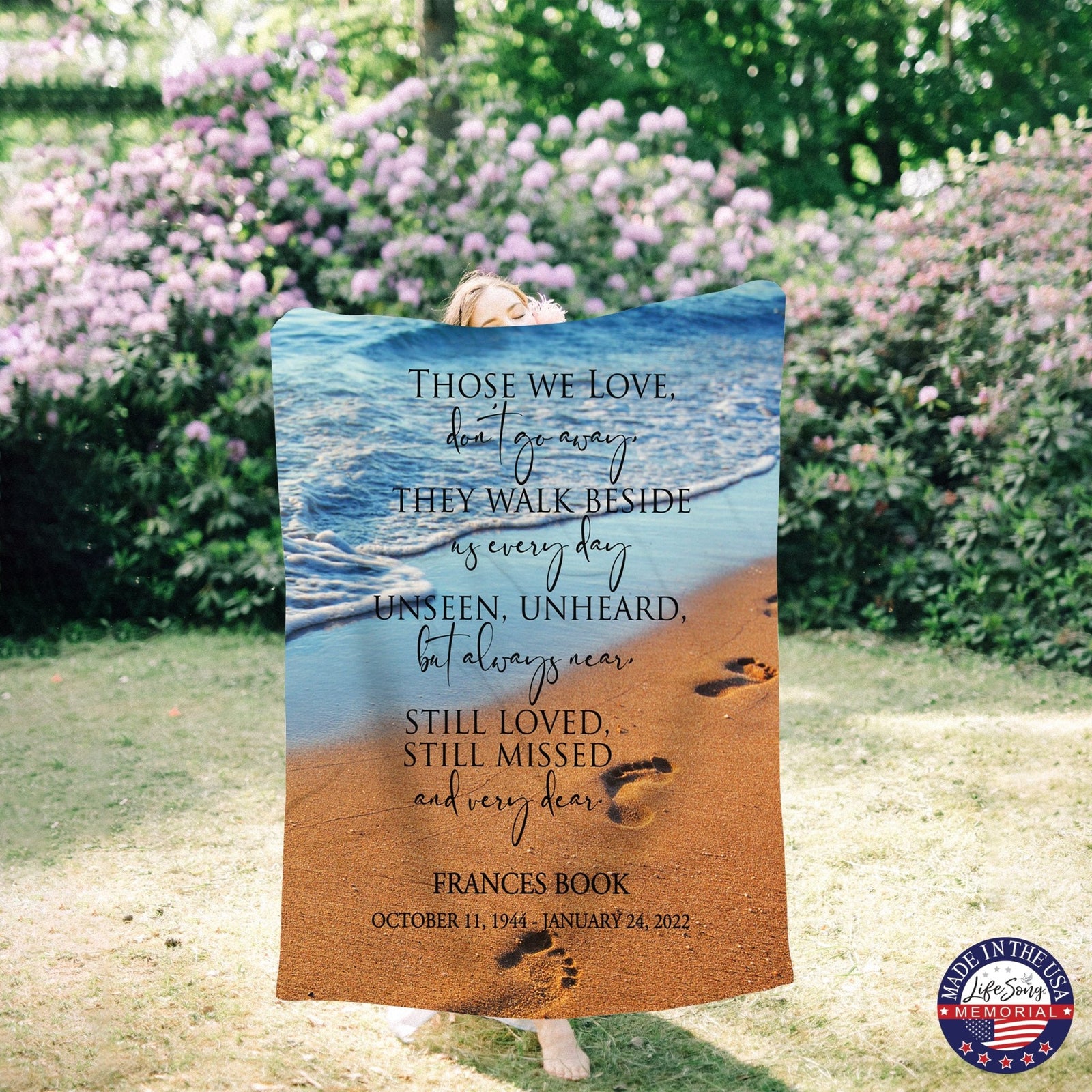 Custom Memorial Soft Throw Blankets for Home Décor - LifeSong Milestones