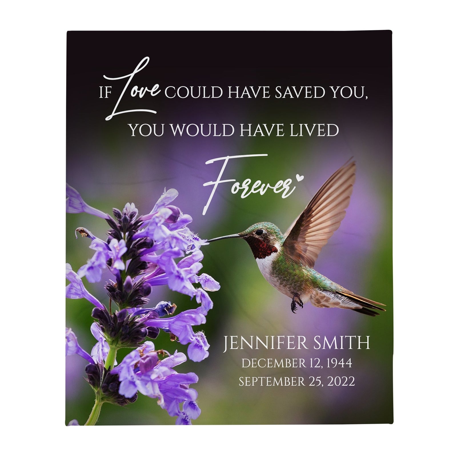 Custom Memorial Soft Throw Blankets for Home Décor - LifeSong Milestones