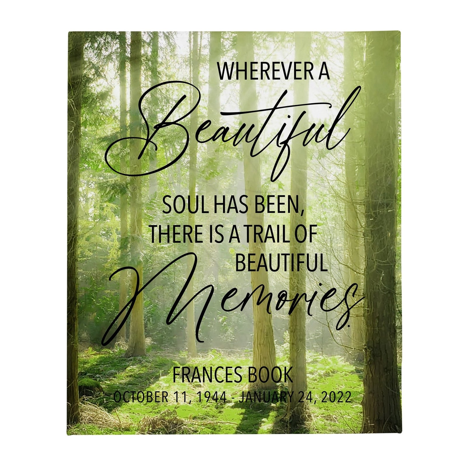 Custom Memorial Soft Throw Blankets for Home Décor - LifeSong Milestones