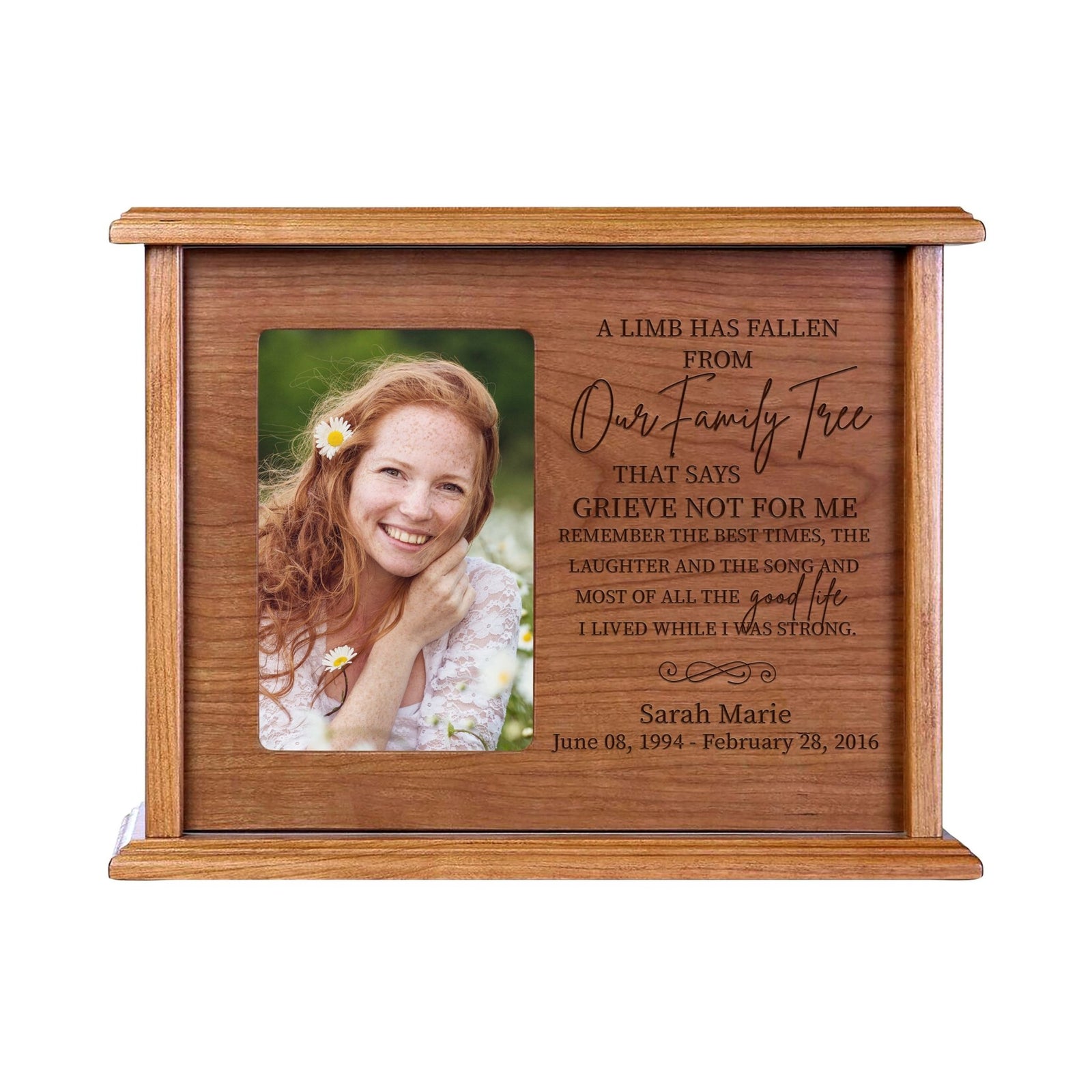 Engraved Funeral Cremation Urn for Human Ashes