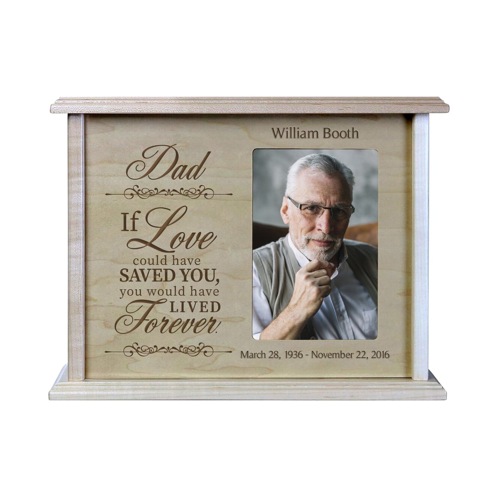 Engraved Funeral Cremation Urn for Human Ashes