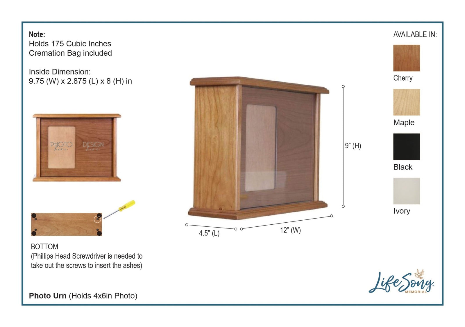 Funeral Custom Wooden Keepsake Urns for Boys - Son If Love Could