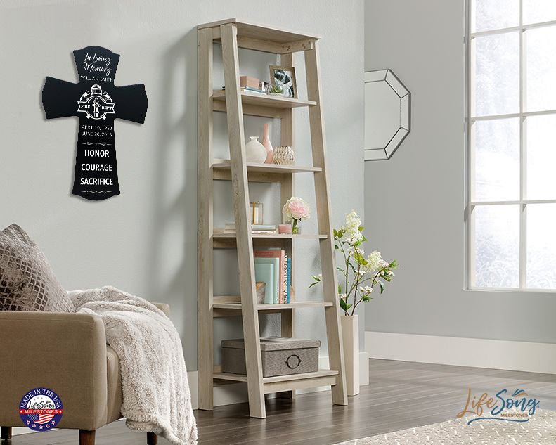 Custom Memorial Wall Cross 8” x 11.25” - In Loving Memory - LifeSong Milestones