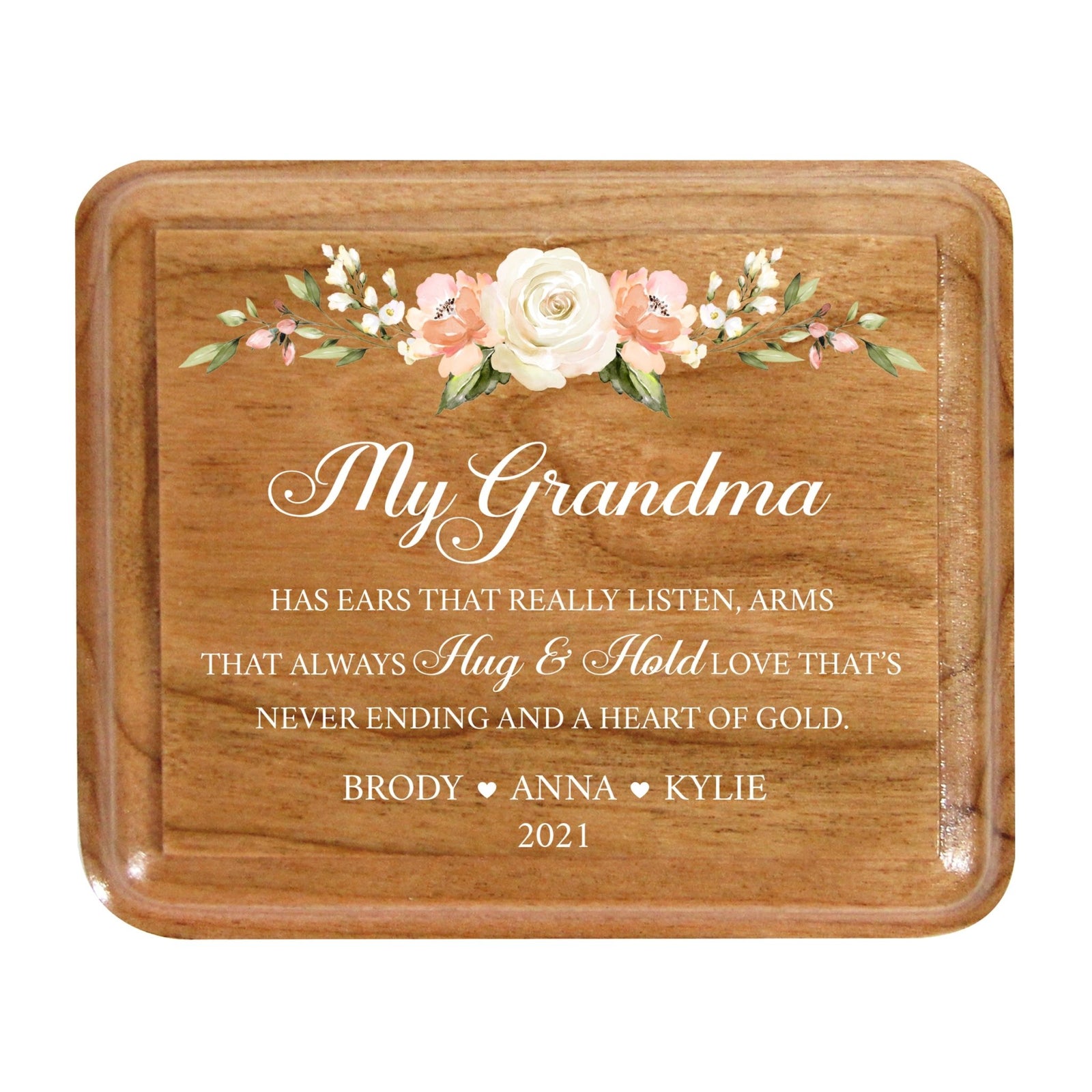 Custom Modern Keepsake Box Inspirational Quotes for Grandmother 3.5x3 My Grandma Has - LifeSong Milestones